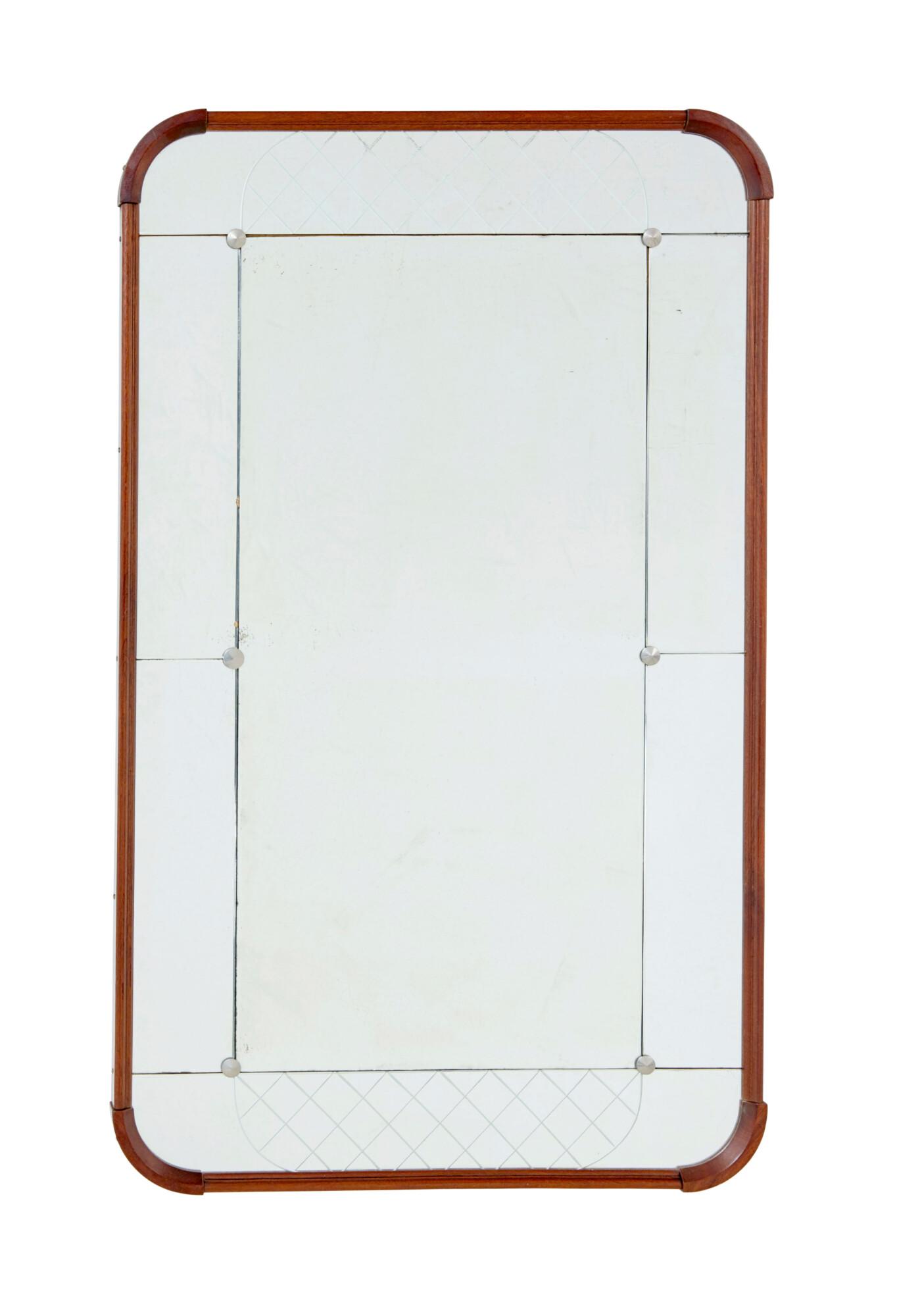 Swedish Mid Century Shaped & Etched Mirror by Glas & Tra (1 of 6) Swedish Mid Century Shaped & Etched Mirror by Glas & Tra (1 of 6)