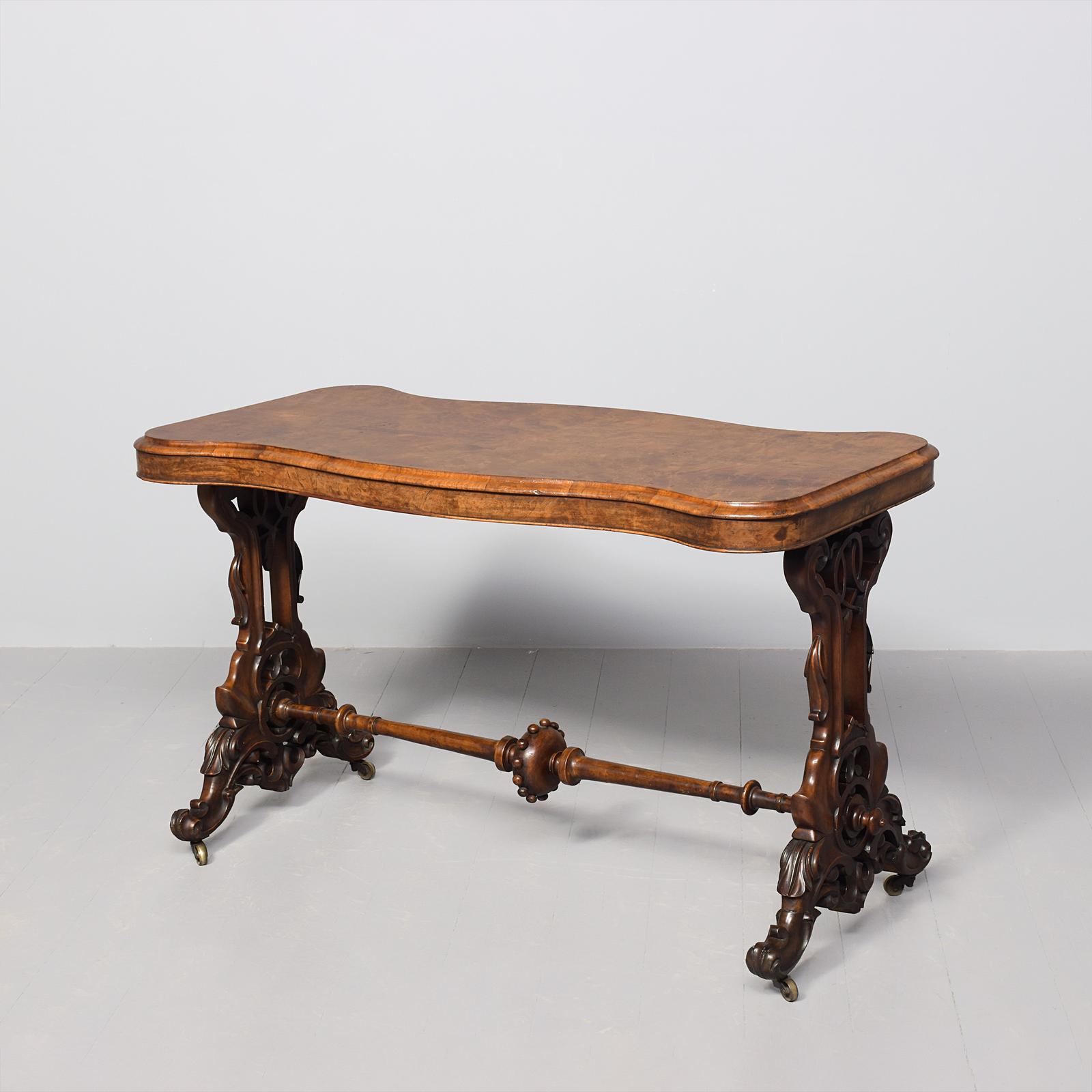 Magnificent Early Victorian Large Burr Walnut Free-standing Centre Table (1 of 6) Magnificent Early Victorian Large Burr Walnut Free-standing Centre Table (1 of 6)