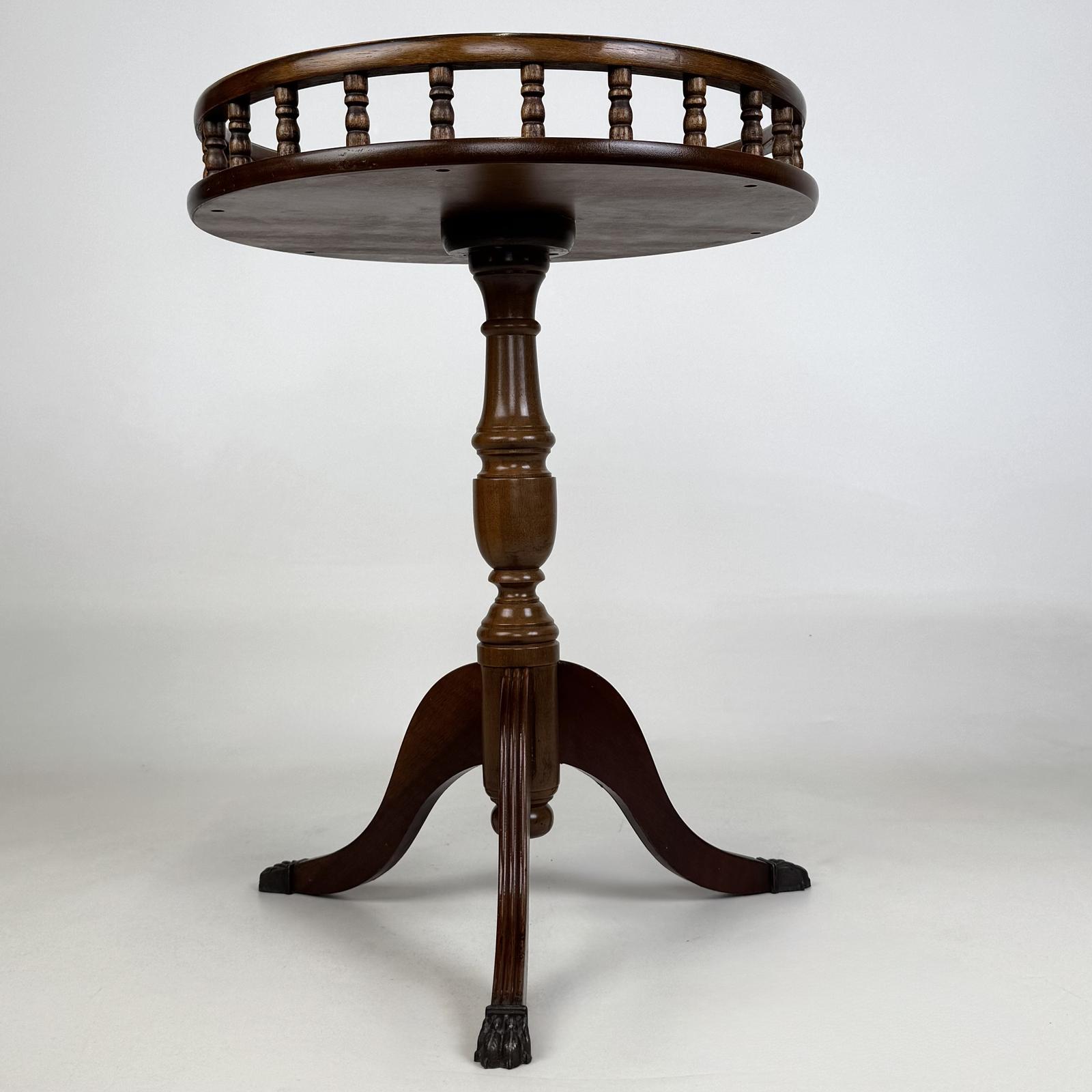 Antique 20th Century Beech Side Table with Gallery (1 of 9) Antique 20th Century Beech Side Table with Gallery (1 of 9)