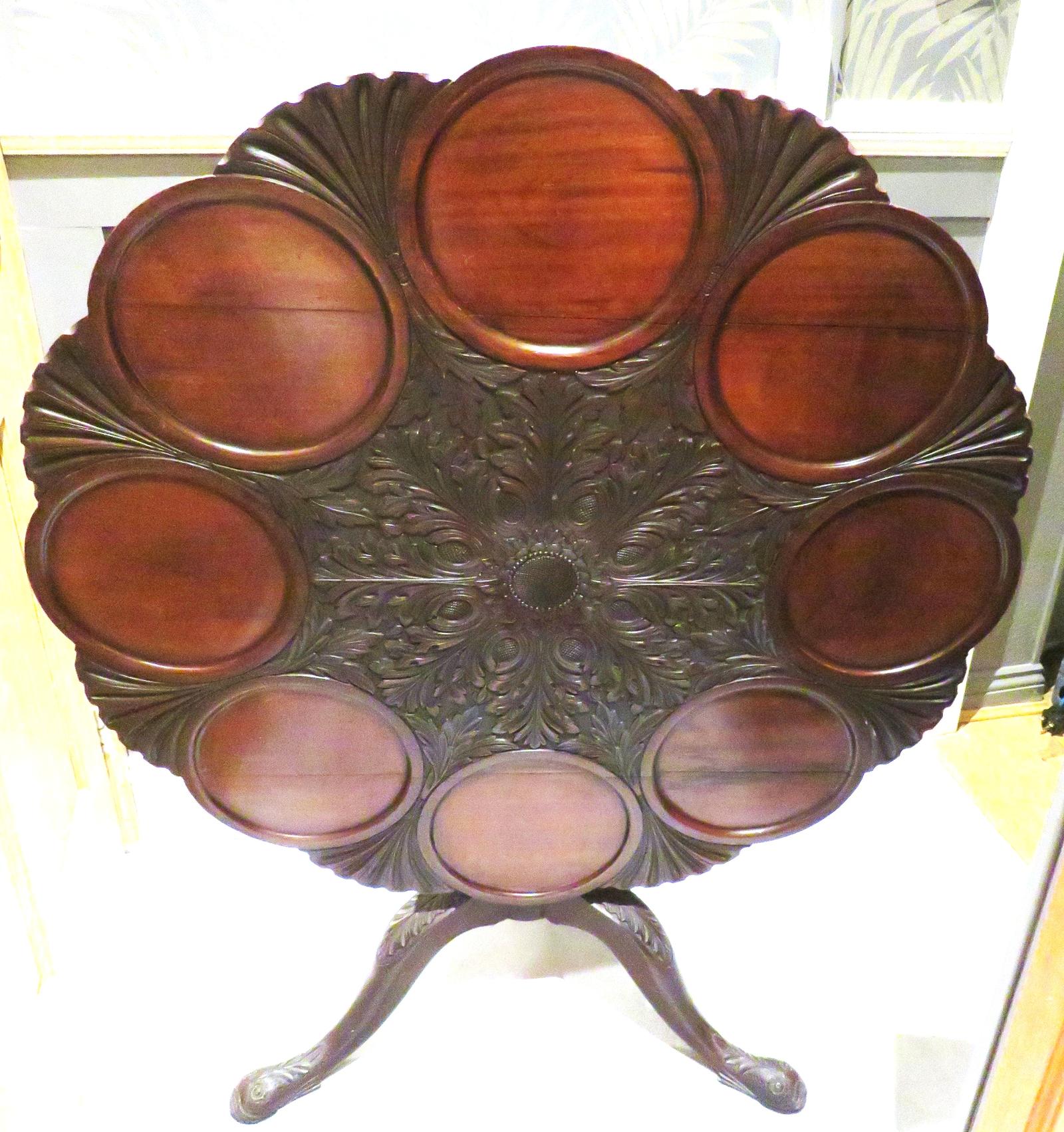 Mahogany Oyster Table (1 of 2)