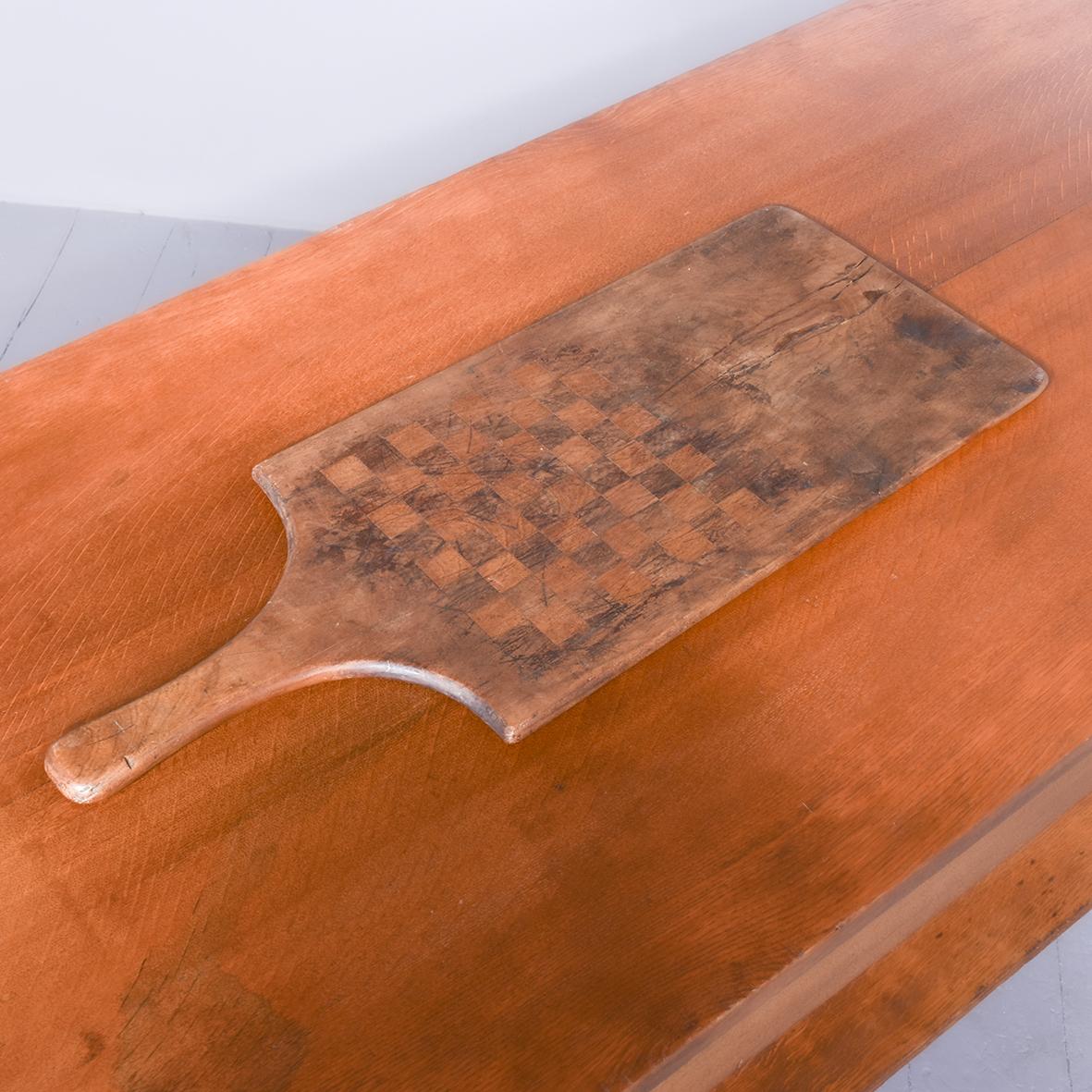 Large Rustic Elm Bread Board with Chequered Decoration (1 of 7) Large Rustic Elm Bread Board with Chequered Decoration (1 of 7)