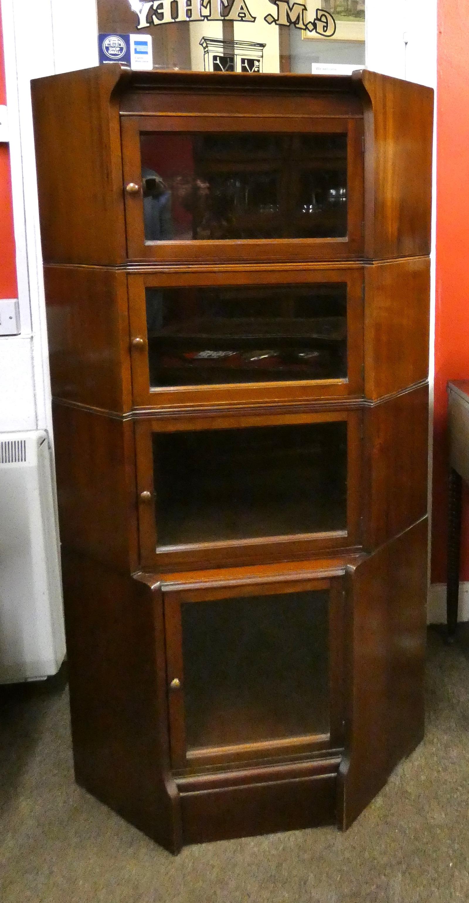 Mahogany Corner Stacking Bookcase (1 of 8)