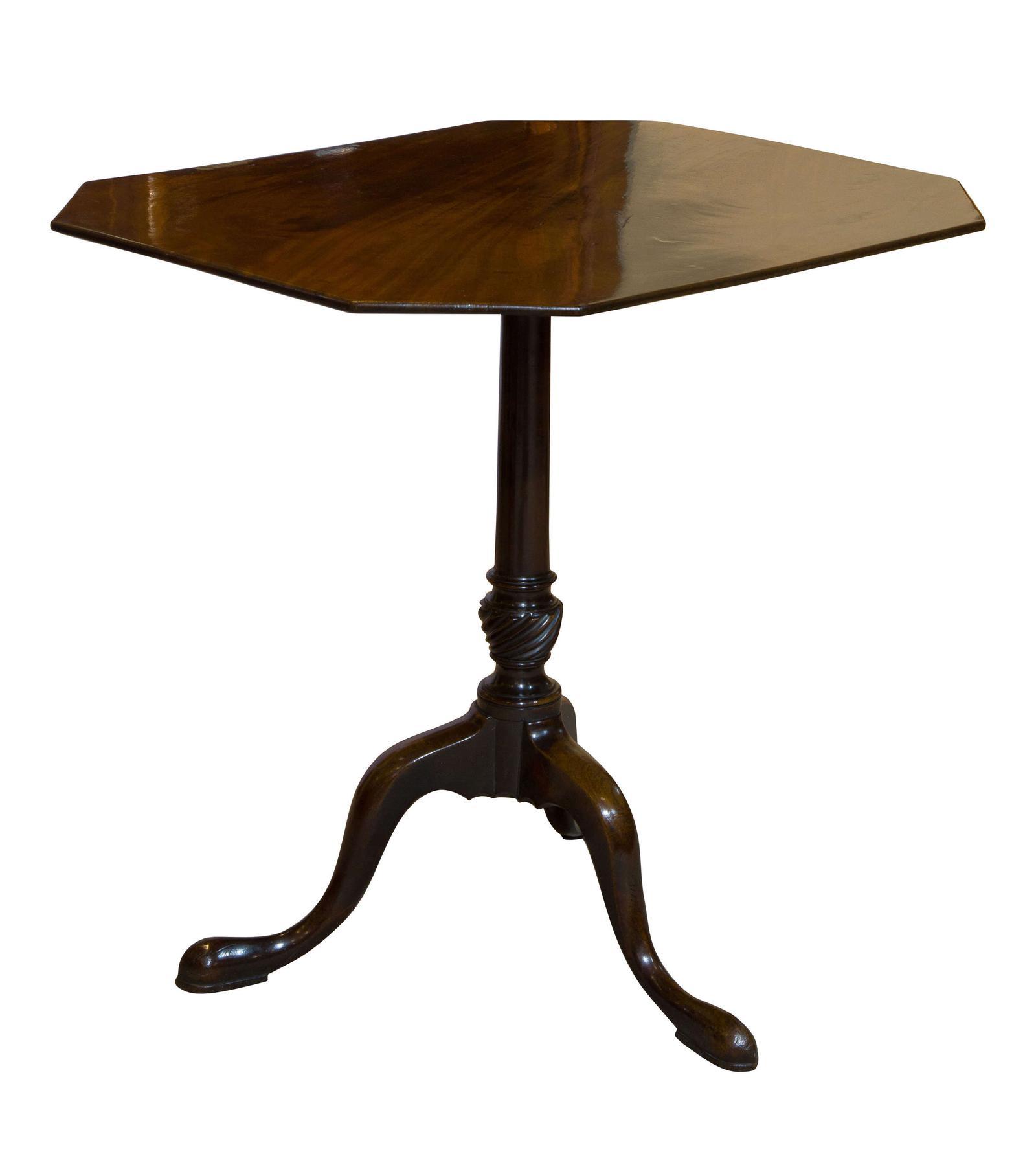 George III Mahogany Tripod Tilt Top Tea Table (1 of 1)