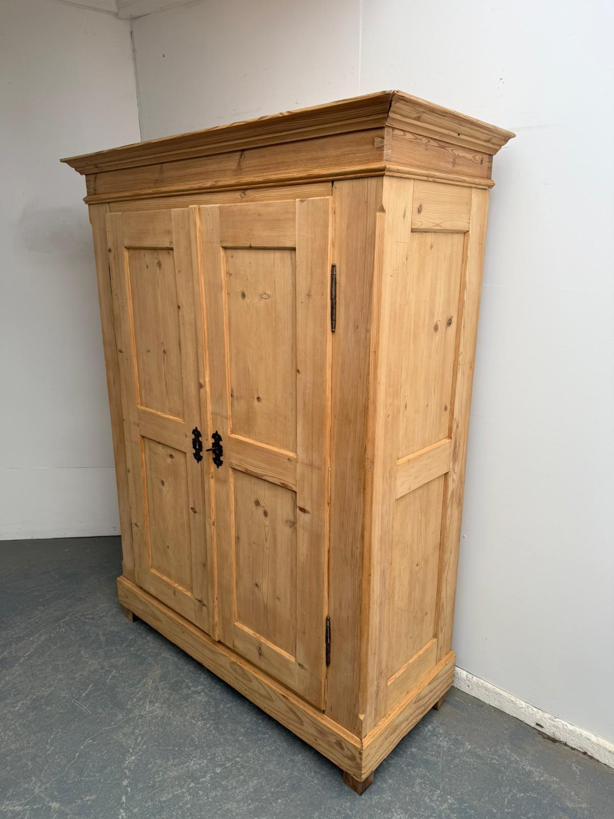 An Amazing Georgian Antique Old Pine Linen Knockdown Wardrobe to Wax/Paint (1 of 11)