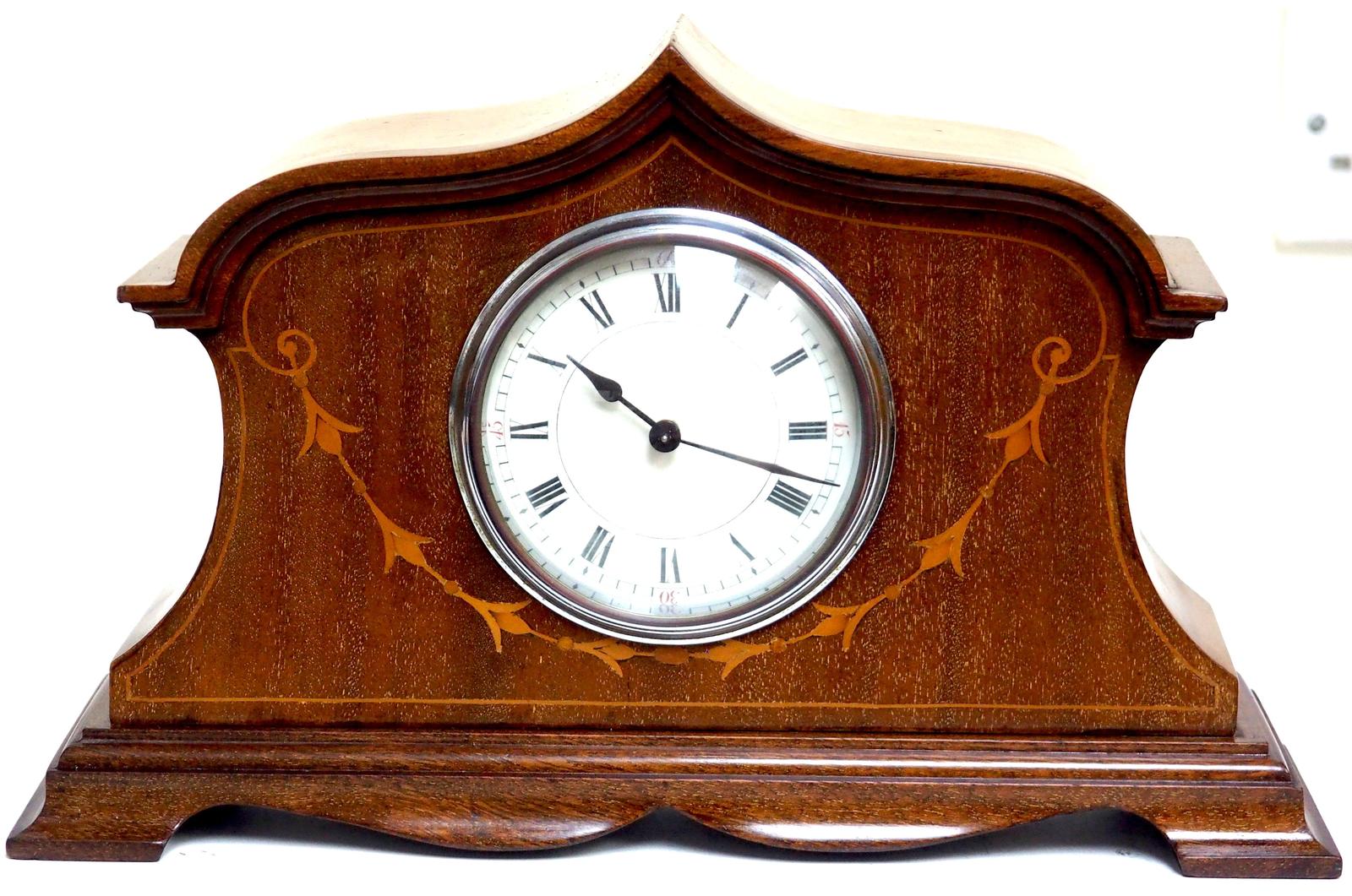 Impressive Solid Mahogany Tulip Top Edwardian 8-day Mantel Clock (1 of 10) Impressive Solid Mahogany Tulip Top Edwardian 8-day Mantel Clock (1 of 10)