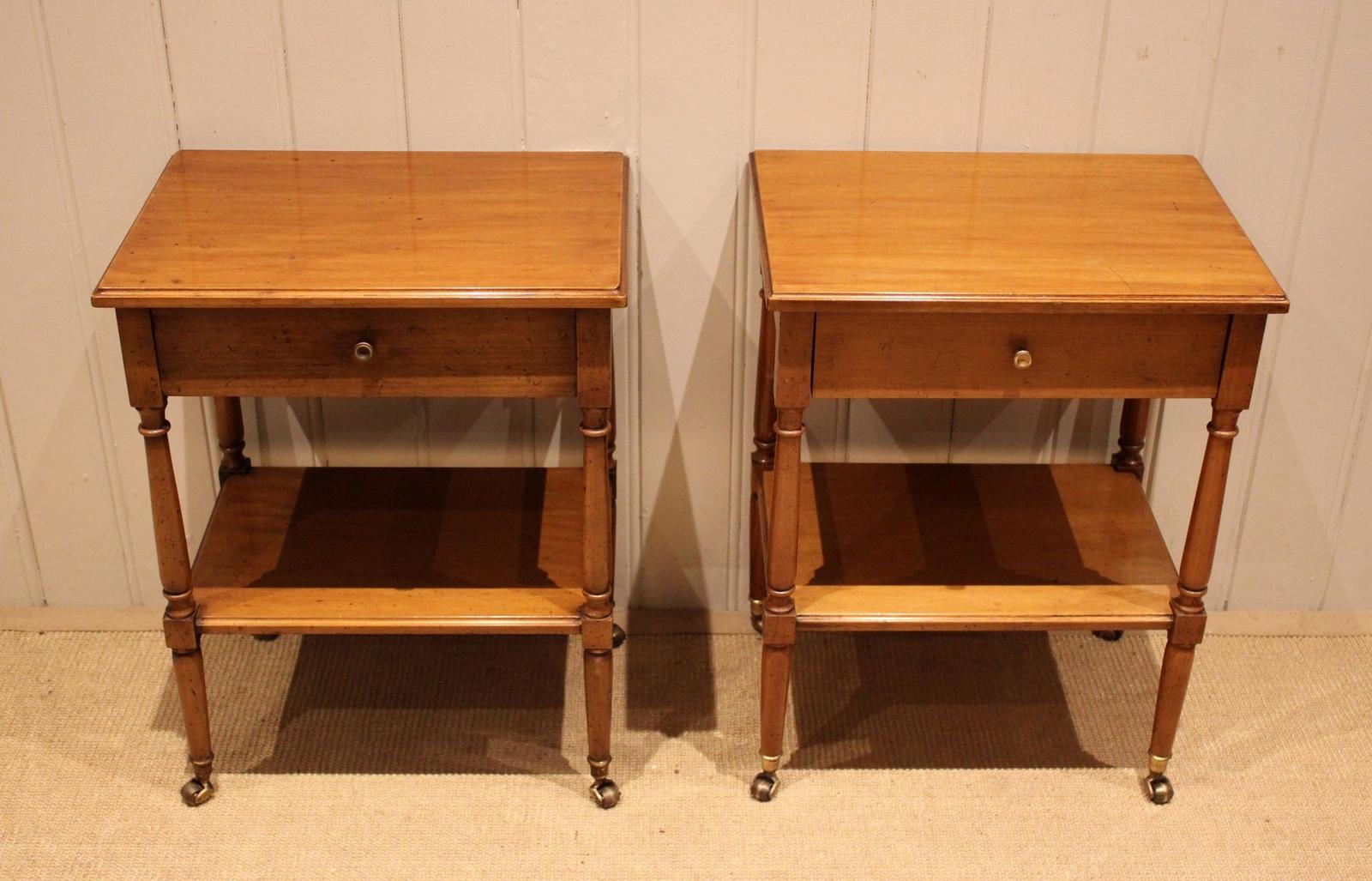 Pair Of French Cherry Wood Bedside Tables (1 of 12) Pair Of French Cherry Wood Bedside Tables (1 of 12)