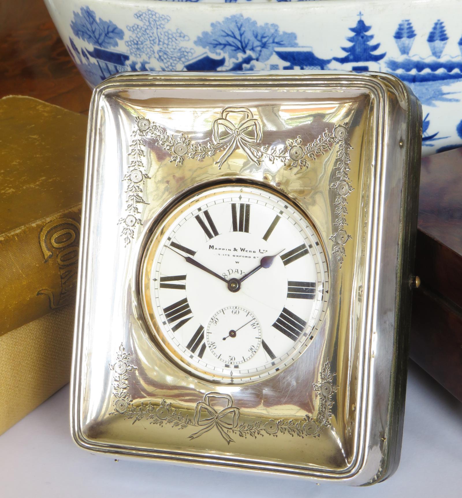 Antique Doxa Pocket Silver Travel Clock - Mappin & Webb (1 of 5) Antique Doxa Pocket Silver Travel Clock - Mappin & Webb (1 of 5)