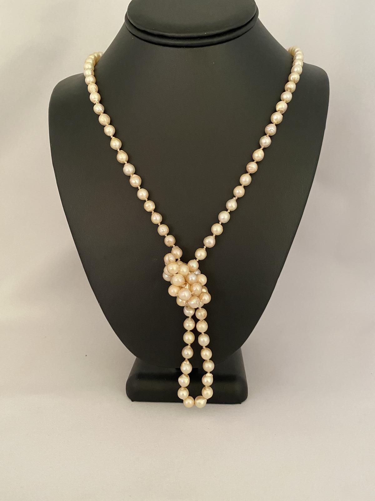 Vintage Opera Length Natural Baroque Pearls c.1950 (1 of 5)