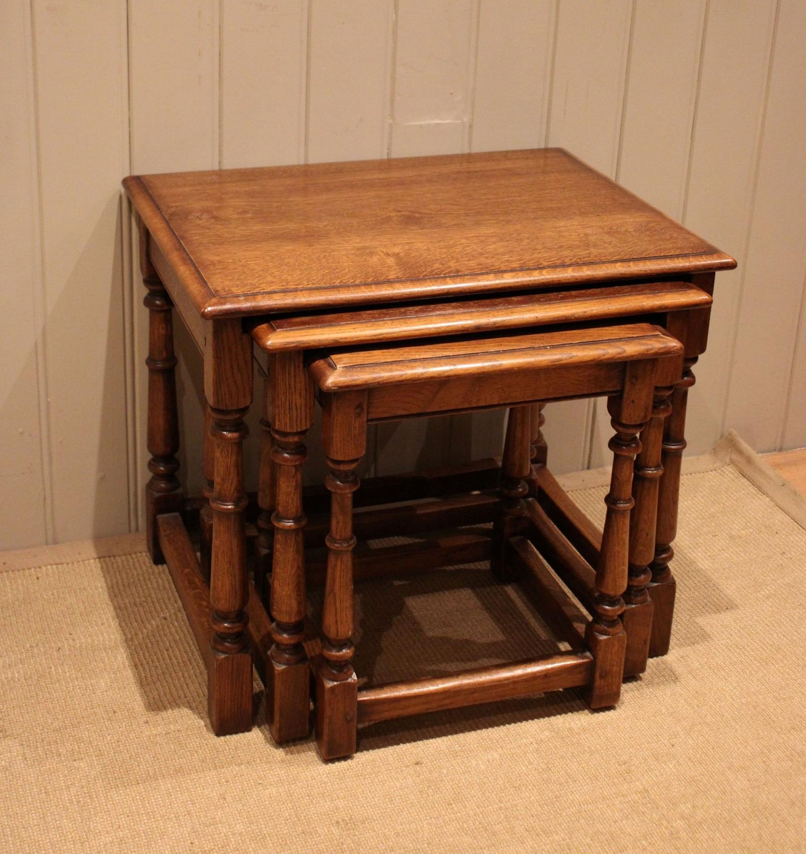 Oak Nest Of Three Tables (1 of 11)