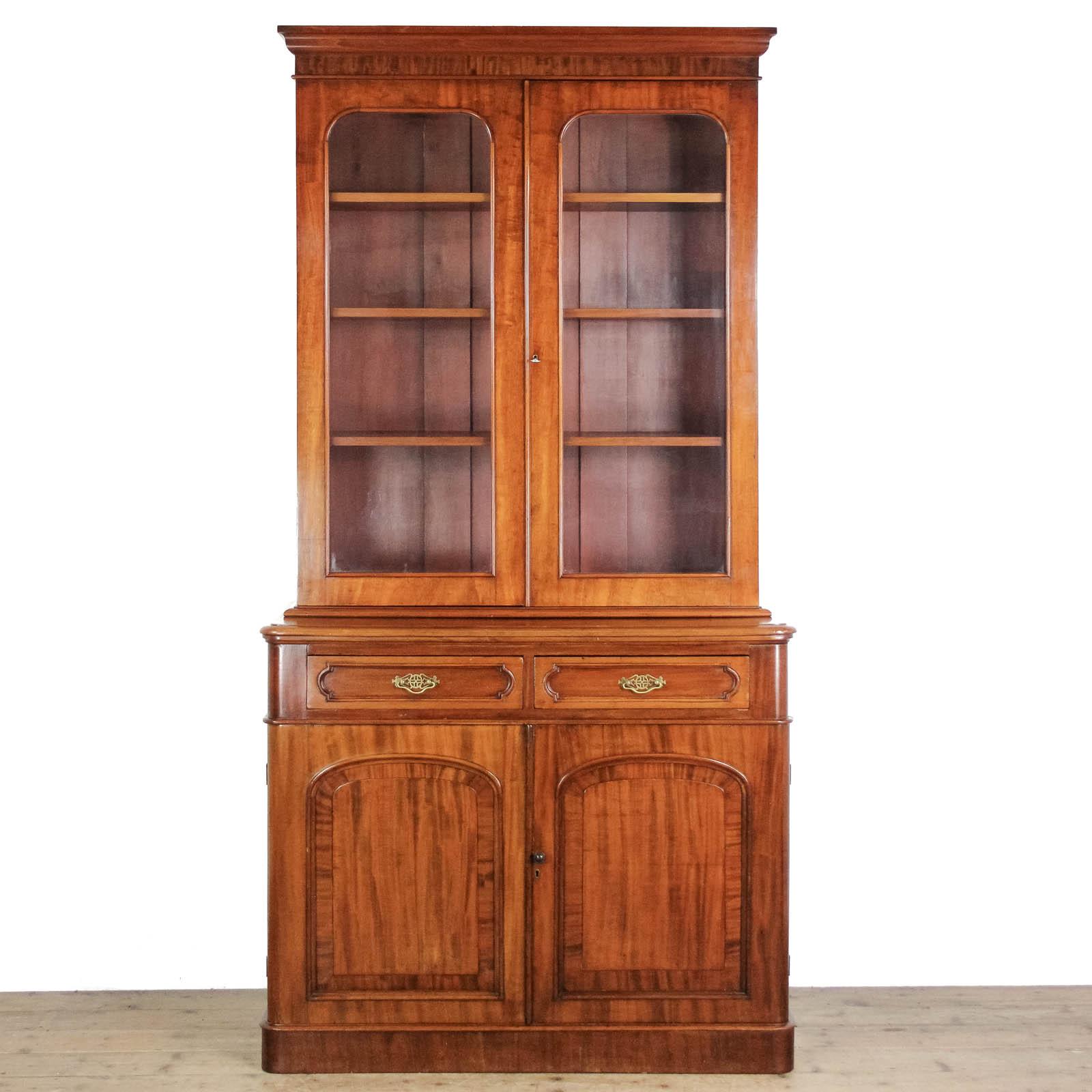 Antique Victorian Mahogany Glazed Top Bookcase (1 of 8)