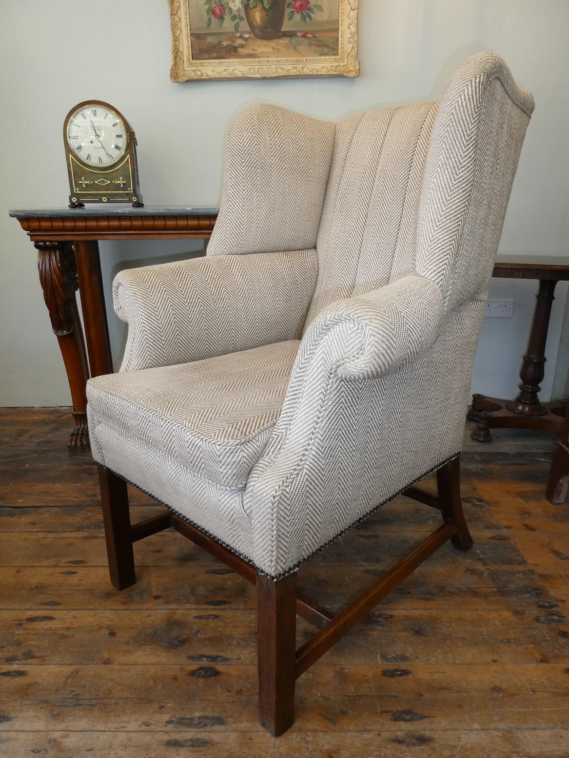 English 19th Century Wing Armchair (1 of 11) English 19th Century Wing Armchair (1 of 11)