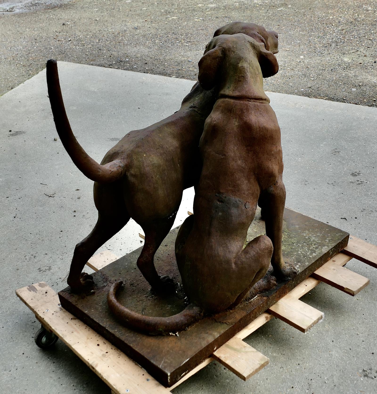 A Pair of Life-Size Labradors/ Weathered Cast Iron Statue (1 of 7)