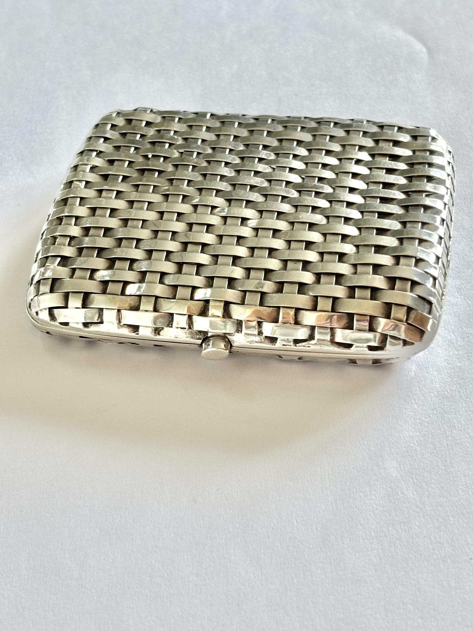 Early 20th Century .935 Silver Basket Weave Design Cigarette Case Fritz Bemberg 1905 (1 of 20) Early 20th Century .935 Silver Basket Weave Design Cigarette Case Fritz Bemberg 1905 (1 of 20)