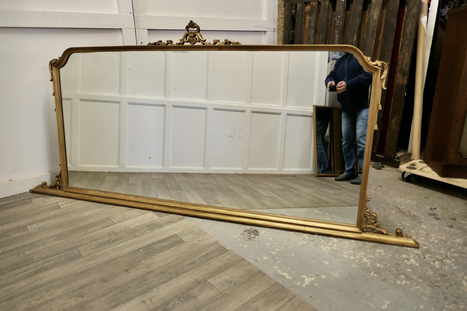 A Superb Long French Gilt Overmantel (1 of 9) A Superb Long French Gilt Overmantel (1 of 9)