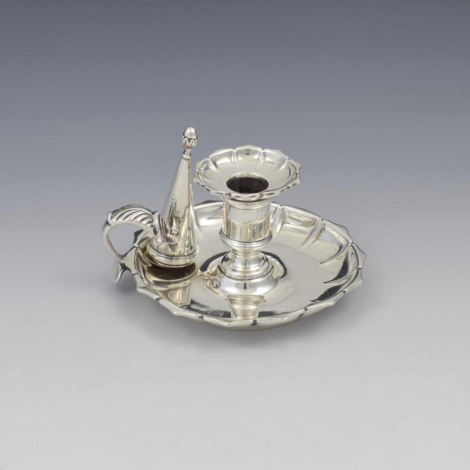 Early Victorian Silver Chamberstick - Robinson, Edkins & Aston 1845 (1 of 9) Early Victorian Silver Chamberstick - Robinson, Edkins & Aston 1845 (1 of 9)