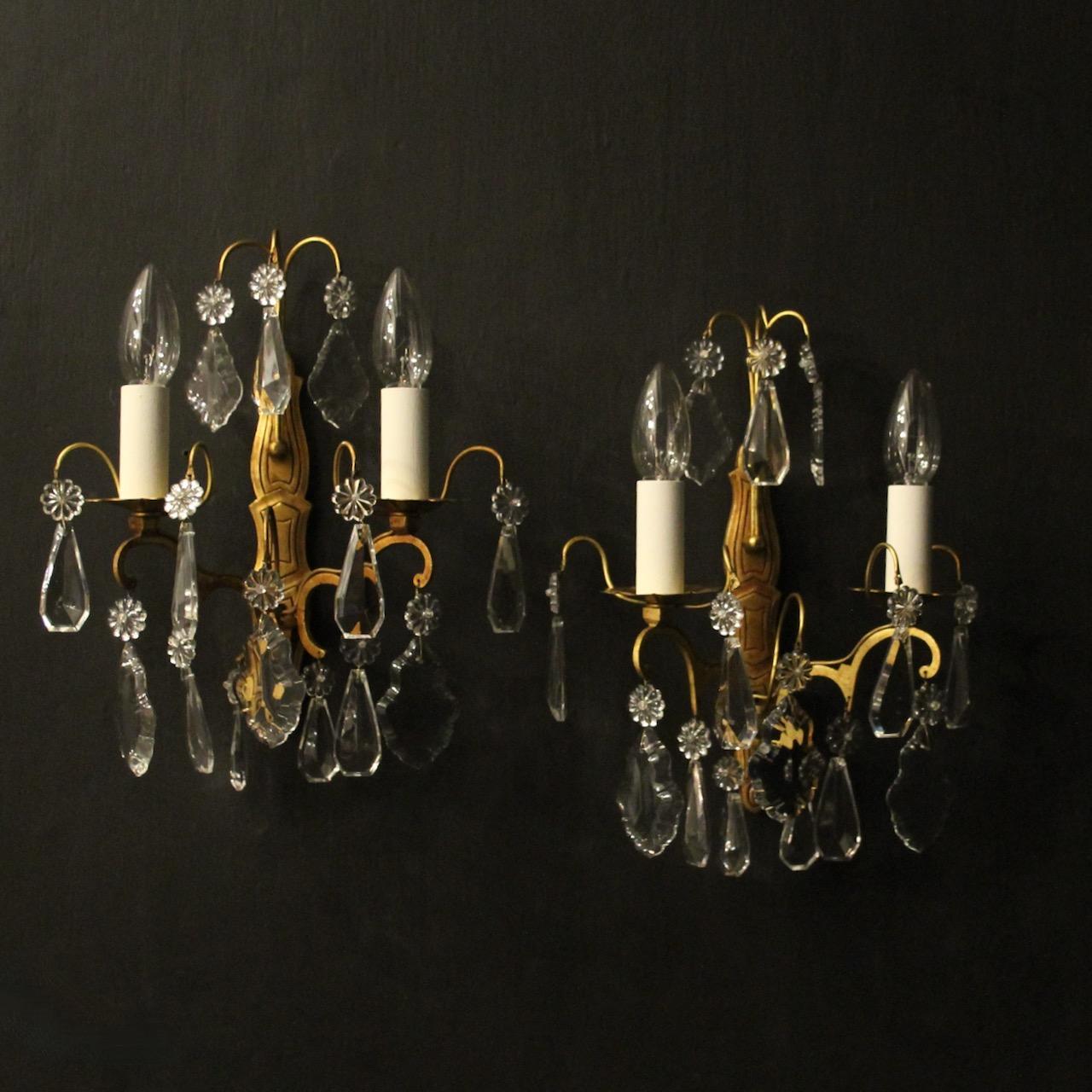 French Gilded Twin Arm Antique Wall Lights (1 of 10) French Gilded Twin Arm Antique Wall Lights (1 of 10)
