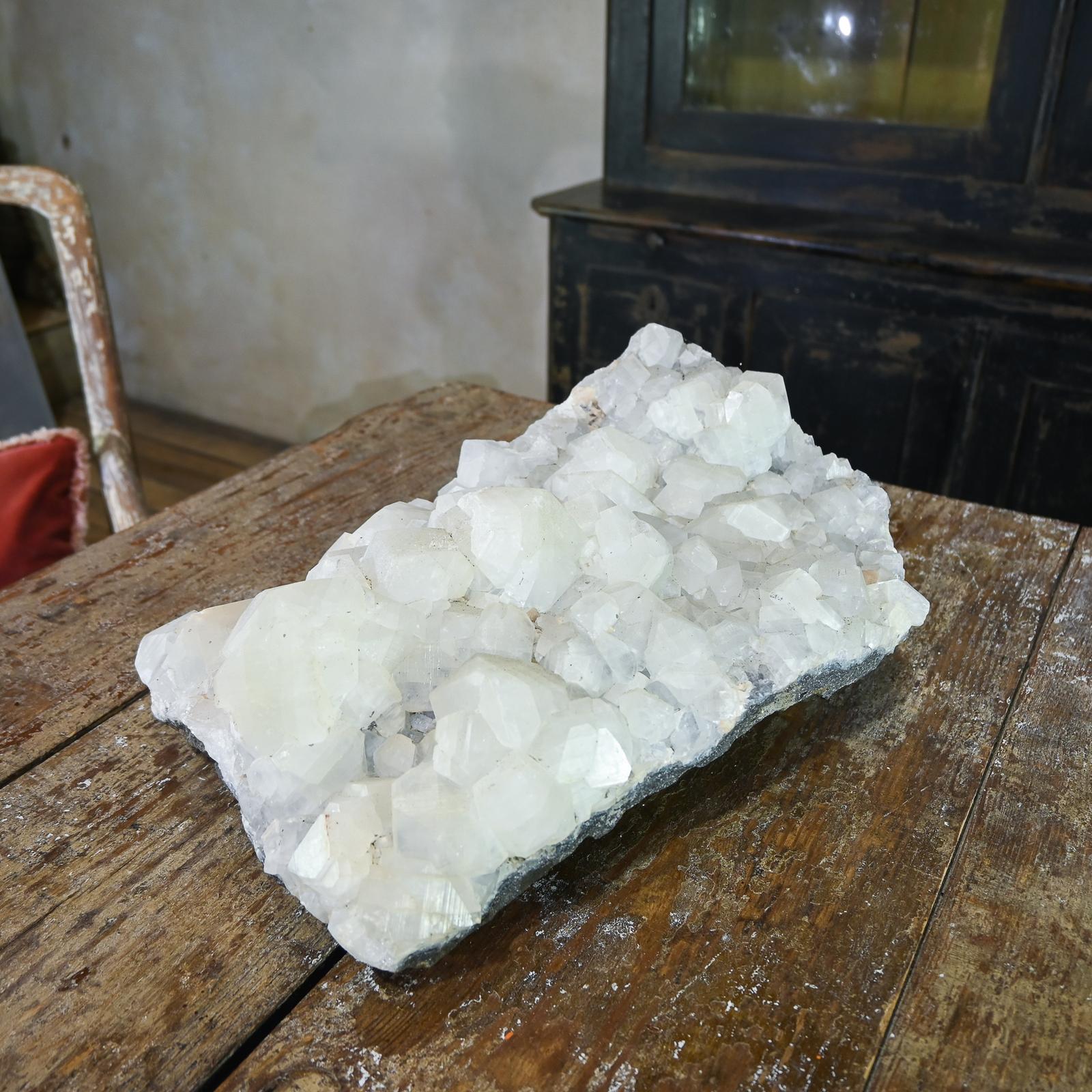A Large Crystalline Cluster Geological Specimen - Calcite and Quartz Crystallise (1 of 13)
