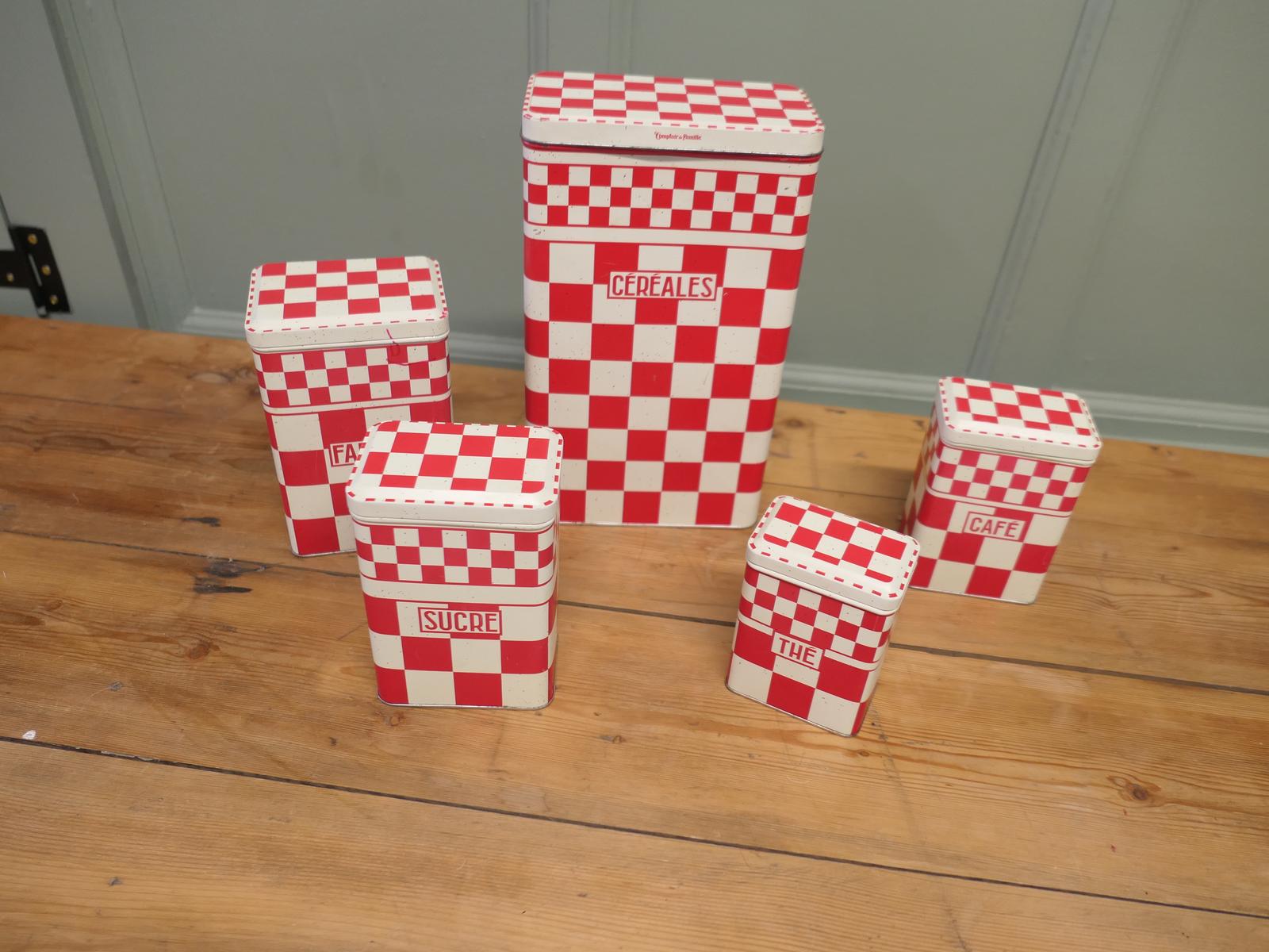 Lovely Set of French Food Canisters (1 of 6)