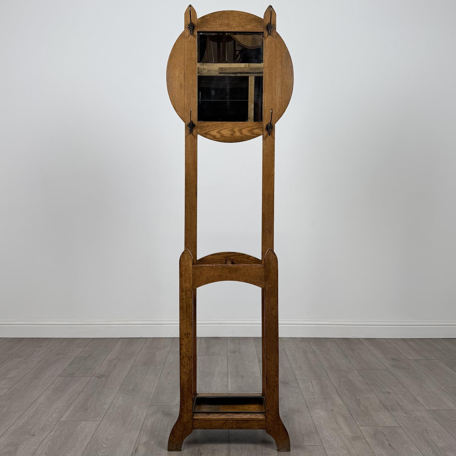 Antique 20th Century Good Quality Small Oak Hall Stand (1 of 11)