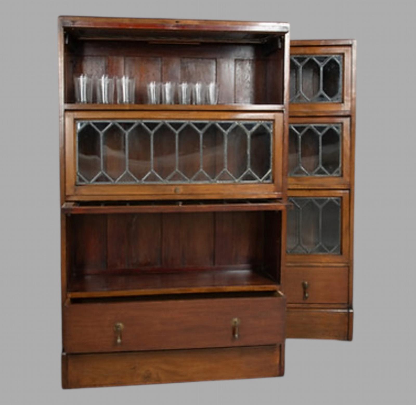 Attractive Pair of Early 20th Century Oak Globe Wernicke Style Bookcases (1 of 7)