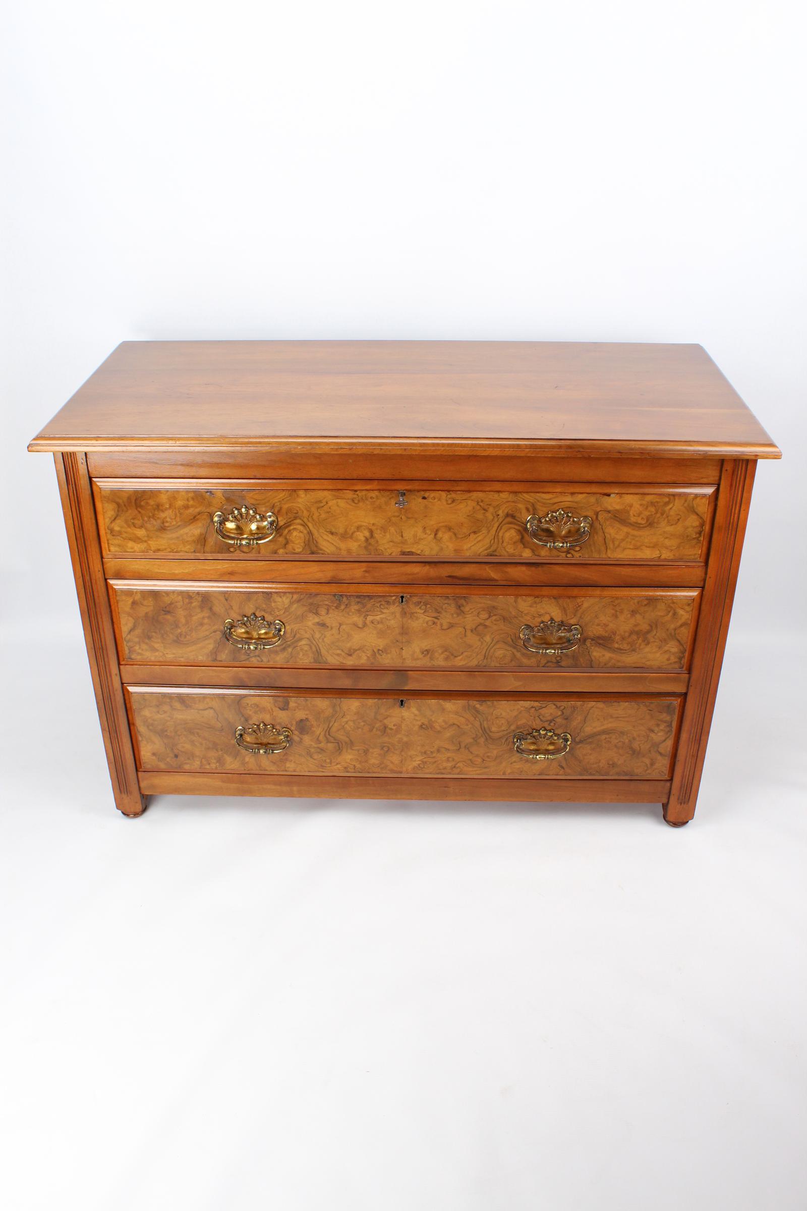 A Victorian Burr Walnut Chest of Drawers (1 of 13)