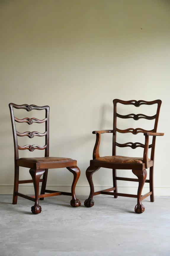 Set of 6 Georgian Style Mahogany Dining Chairs (1 of 12)