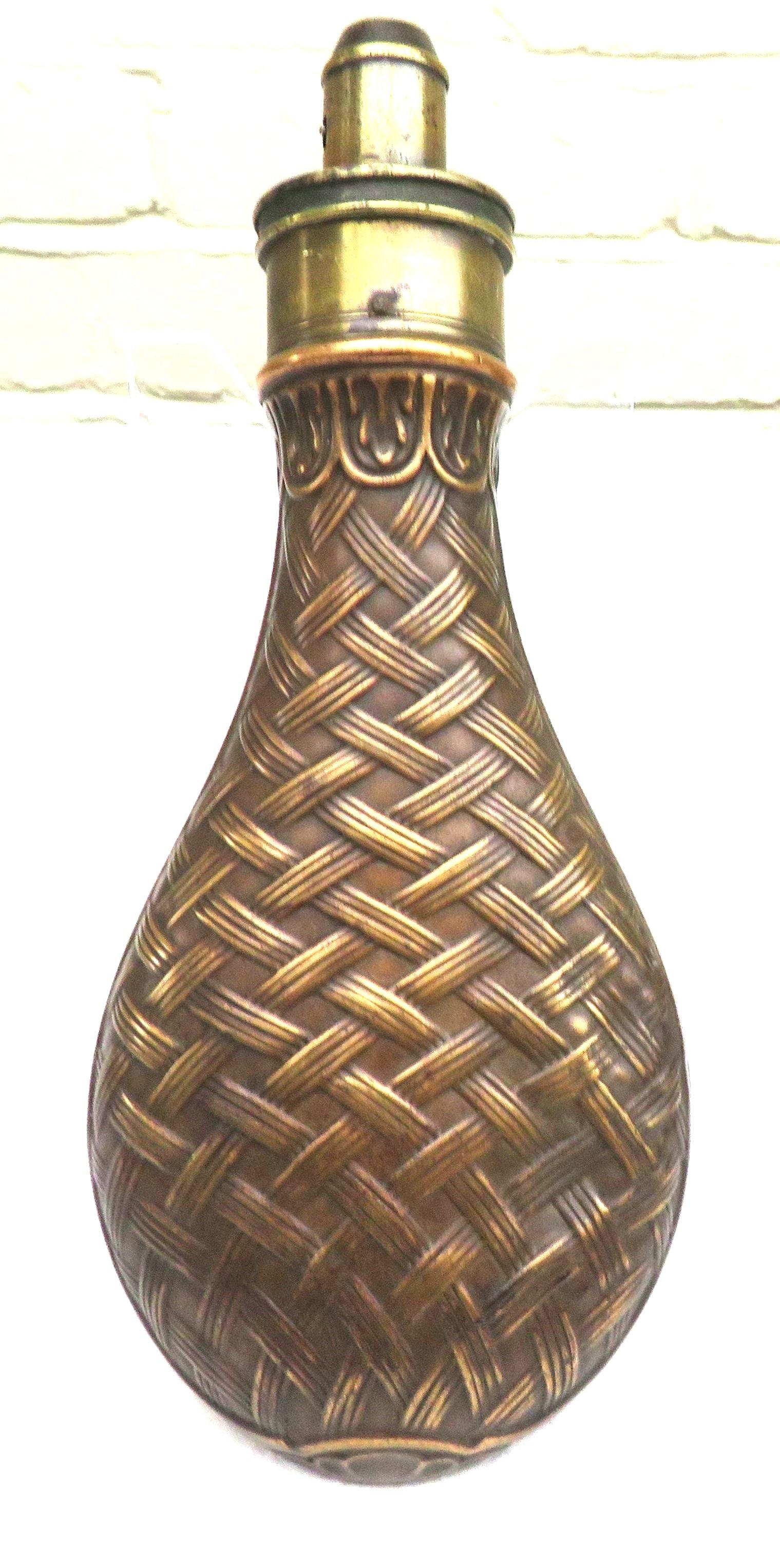 19th Century Black Powder Copper Flask (1 of 2)
