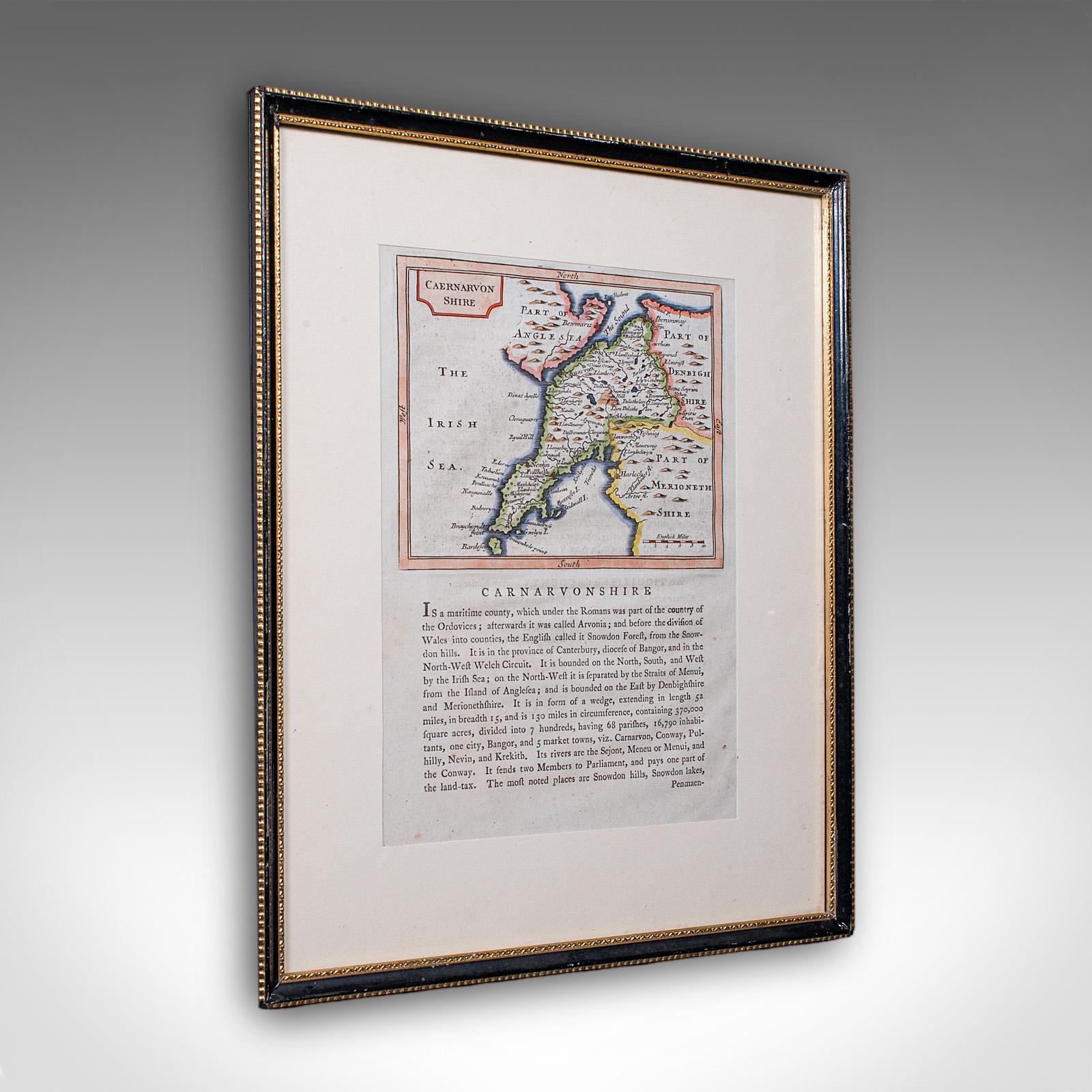 Antique Dual Sided Carnarvonshire Map, Atlas Excerpt, North Wales, Cartography (1 of 12) Antique Dual Sided Carnarvonshire Map, Atlas Excerpt, North Wales, Cartography (1 of 12)