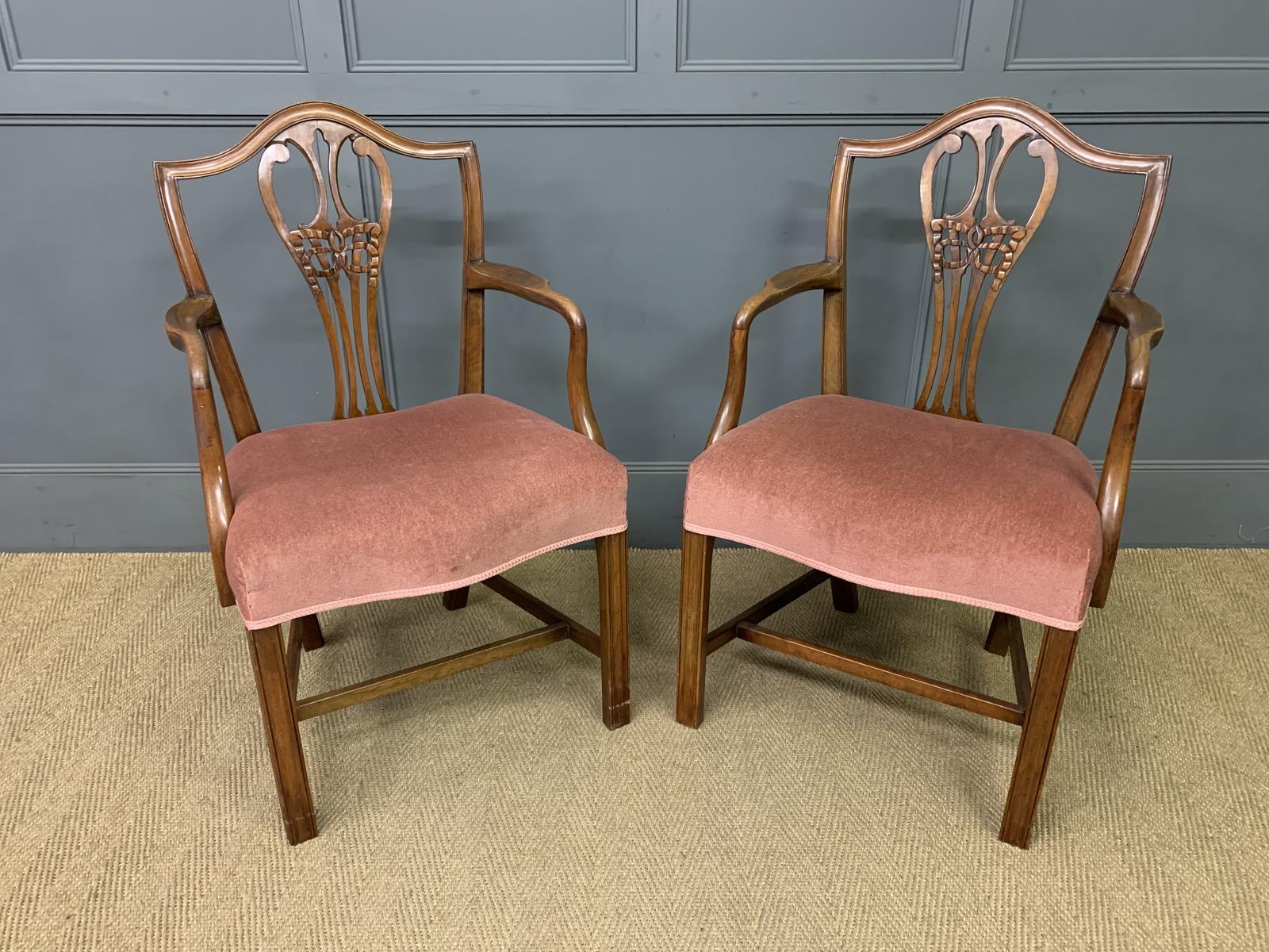 Pair of Georgian Mahogany Armchairs (1 of 10)