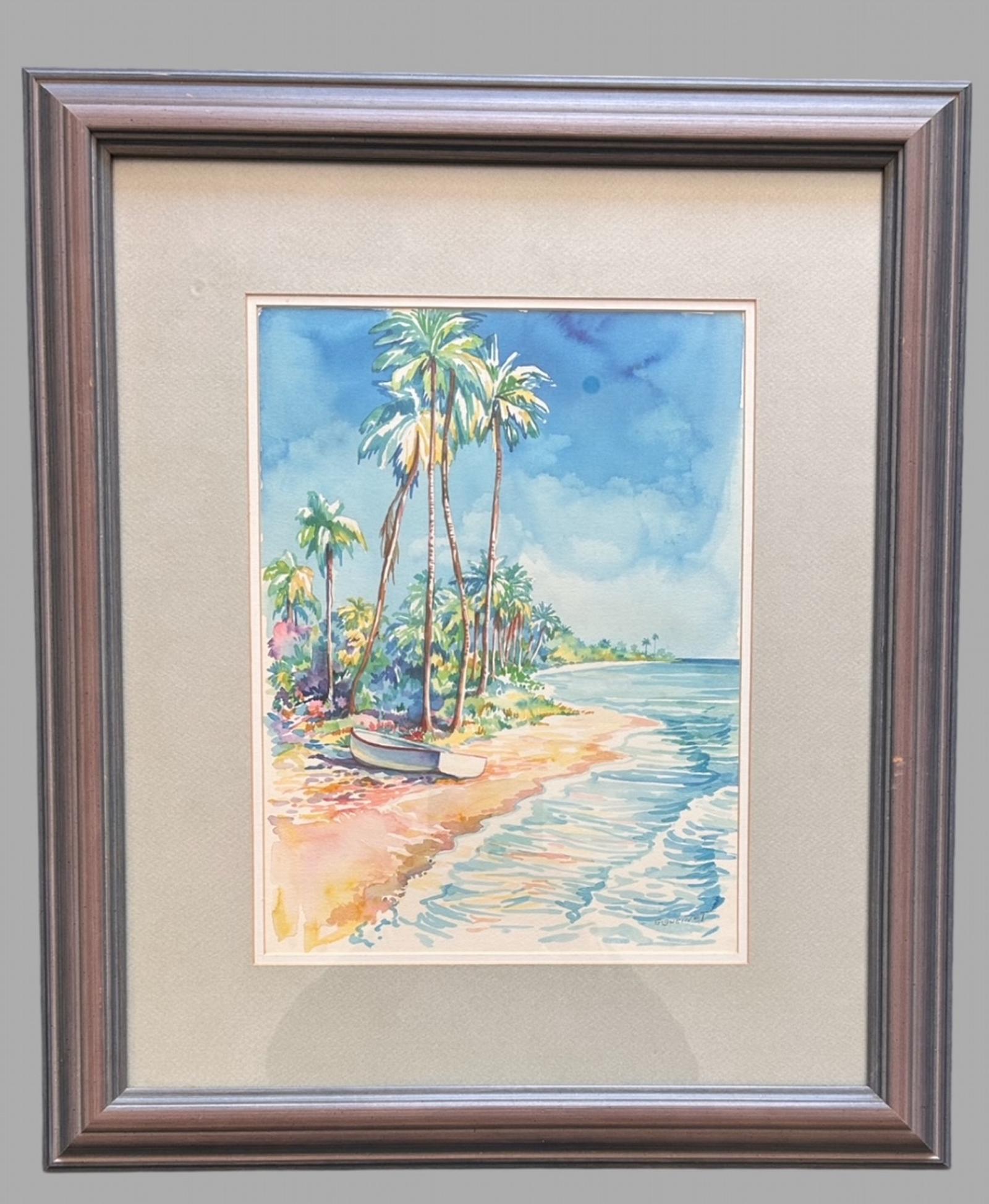 Gilly Gobinet - Watercolour - Boat To Shore (1 of 3)