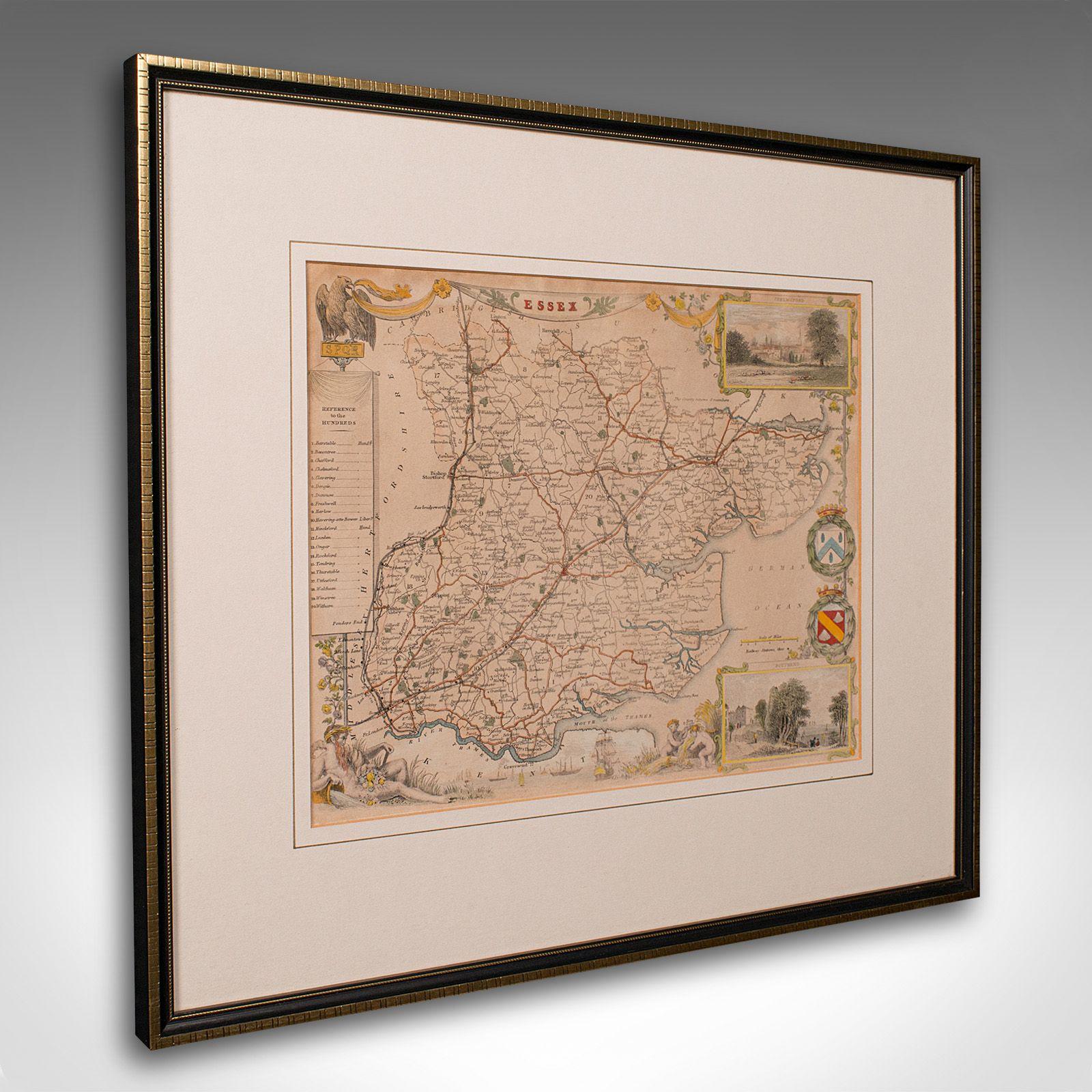 Antique County Map, Essex, English, Framed, Cartographic Interest, Victorian (1 of 12) Antique County Map, Essex, English, Framed, Cartographic Interest, Victorian (1 of 12)