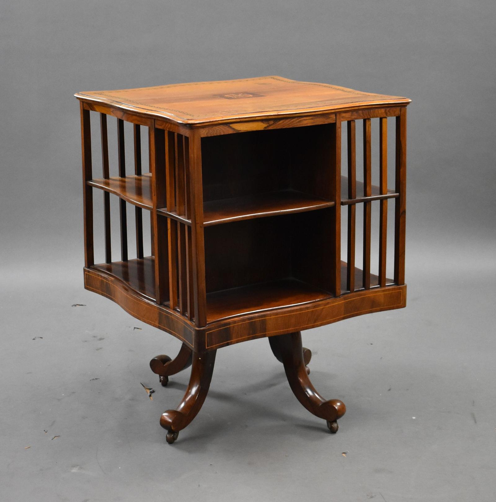 Edwardian Mahogany Revolving Bookstand (1 of 6)