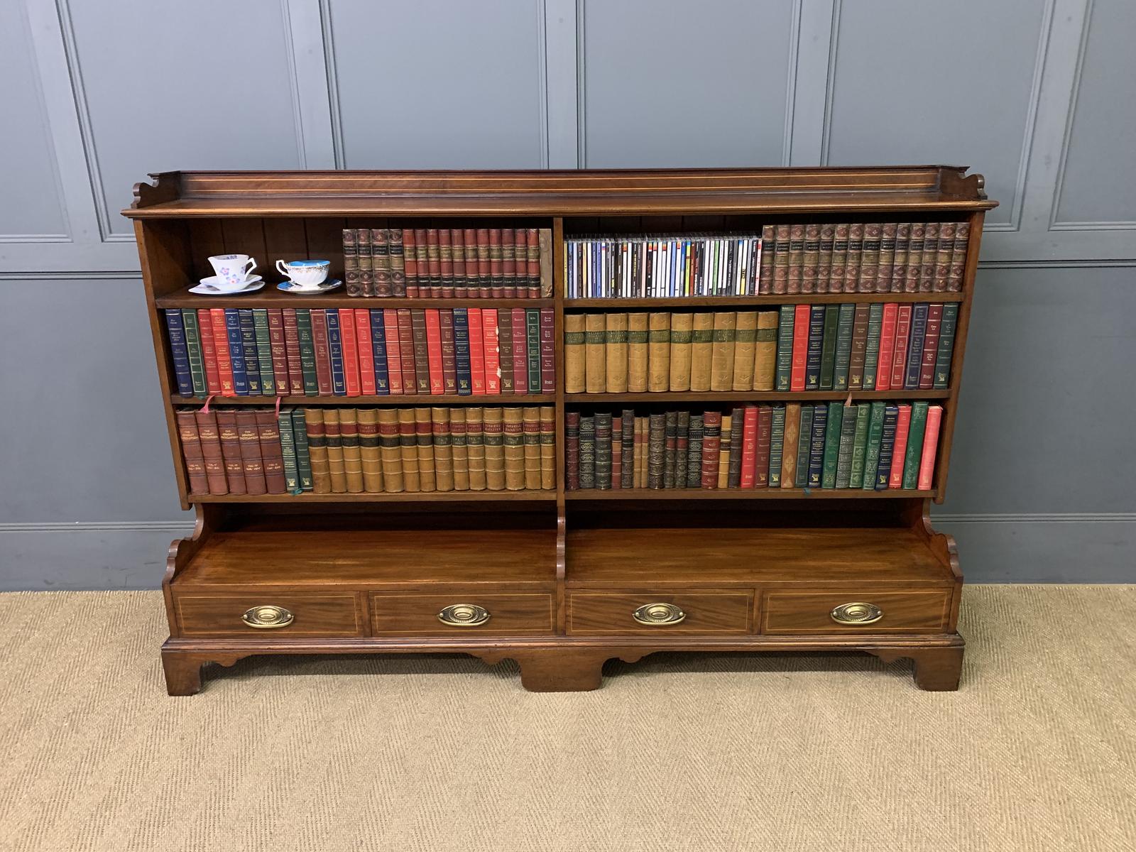 Edwardian Mahogany Open Bookcase by Lamb of Manchester (1 of 13)