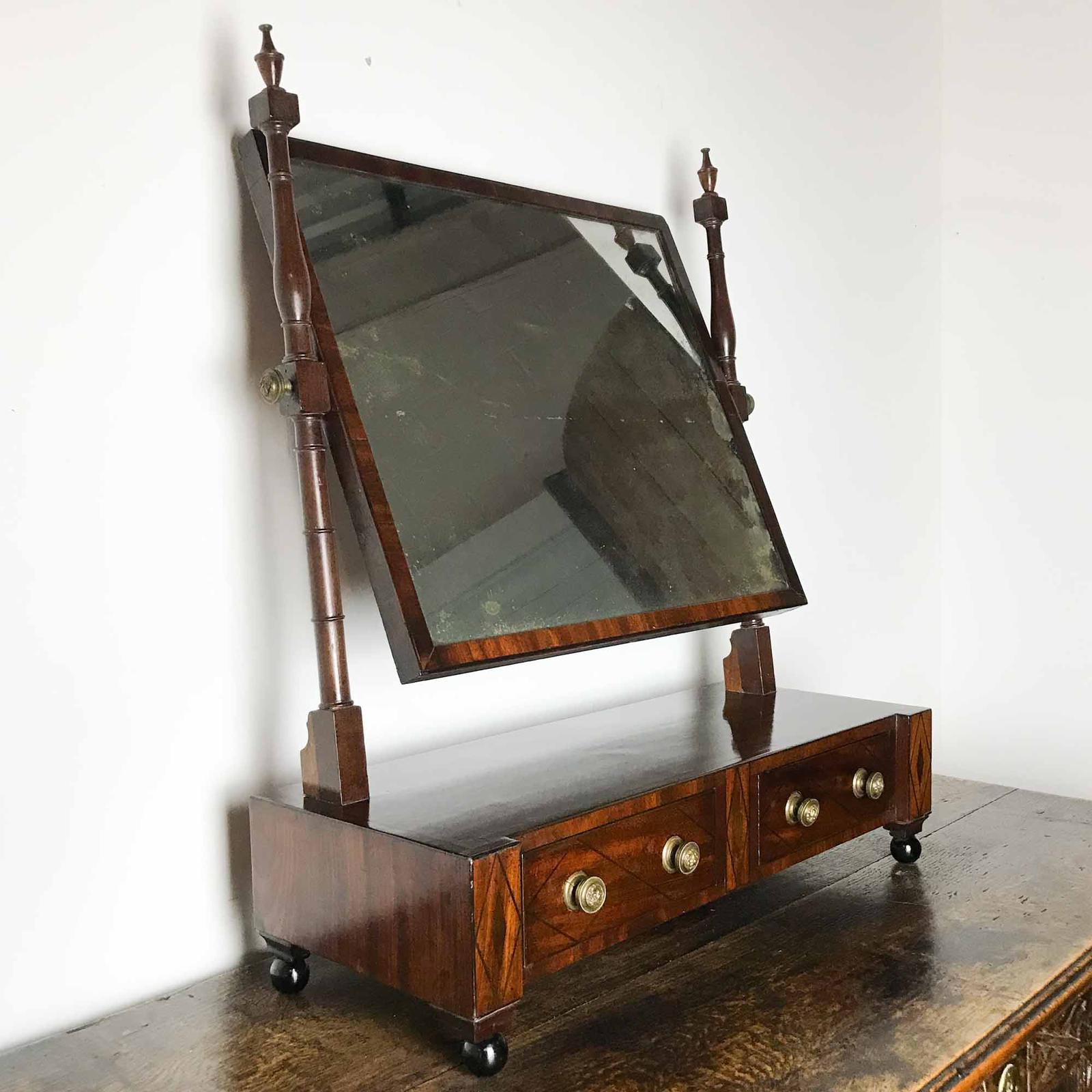 Georgian Mahogany & Ebony Dressing Mirror (1 of 15)