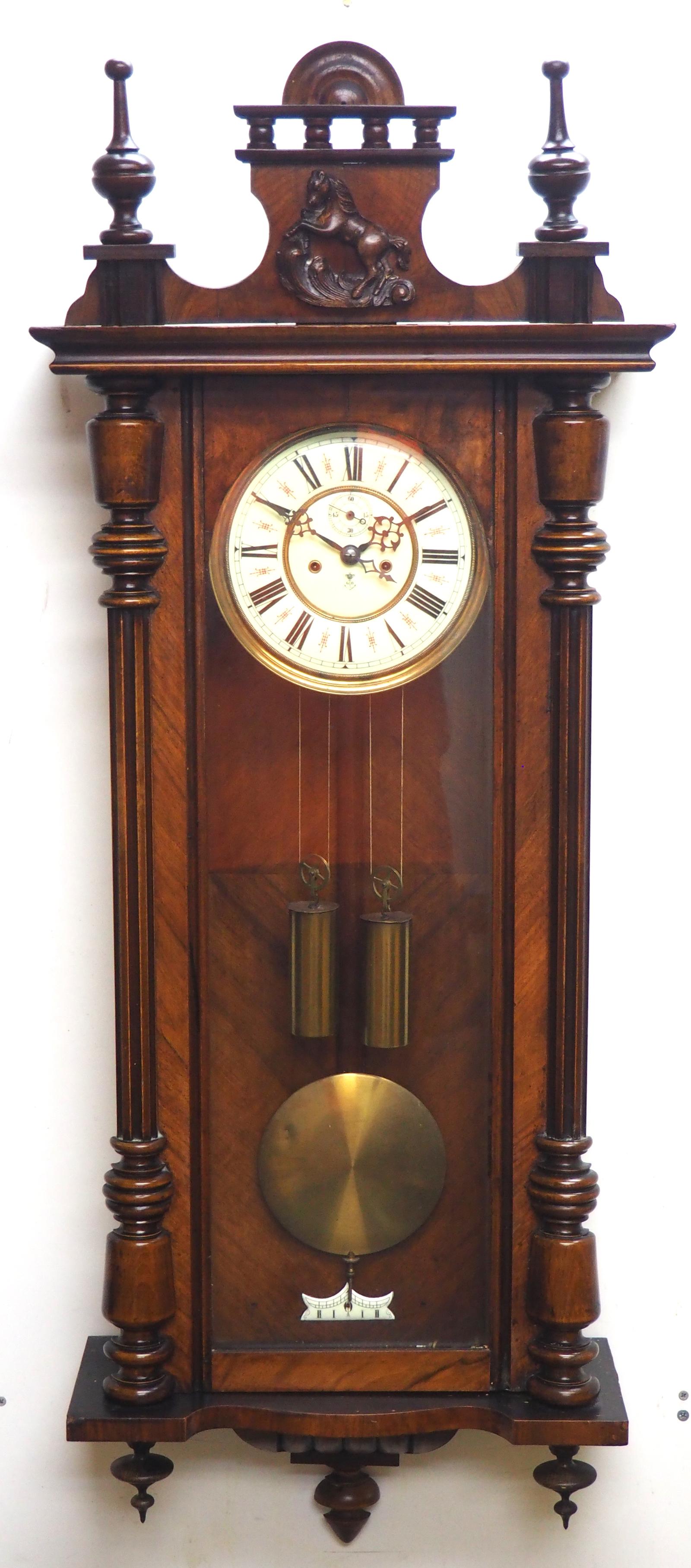 Antique Gustav Becker Walnut 8-day Twin Weight Striking Vienna Regulator Wall Clock (1 of 13) Antique Gustav Becker Walnut 8-day Twin Weight Striking Vienna Regulator Wall Clock (1 of 13)