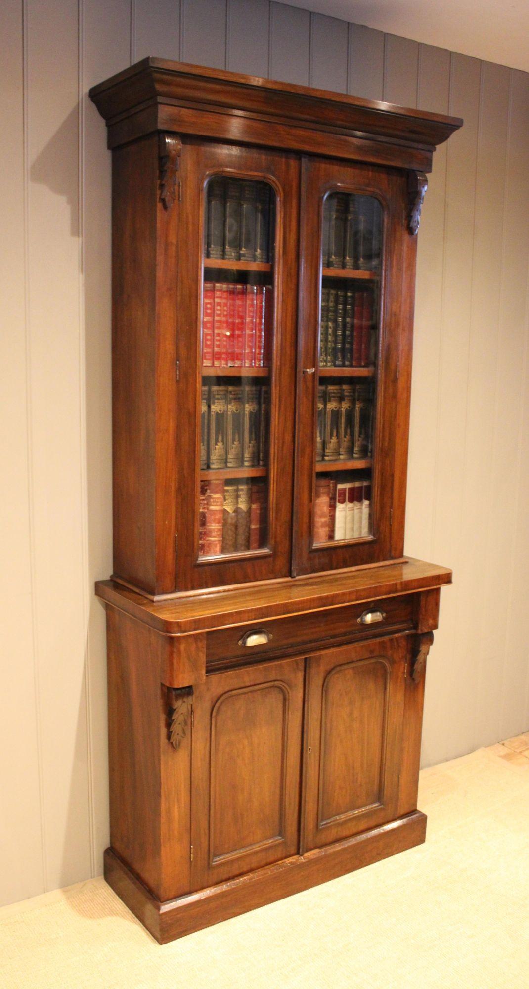 Late Victorian Walnut Cabinet Bookcase (1 of 13) Late Victorian Walnut Cabinet Bookcase (1 of 13)