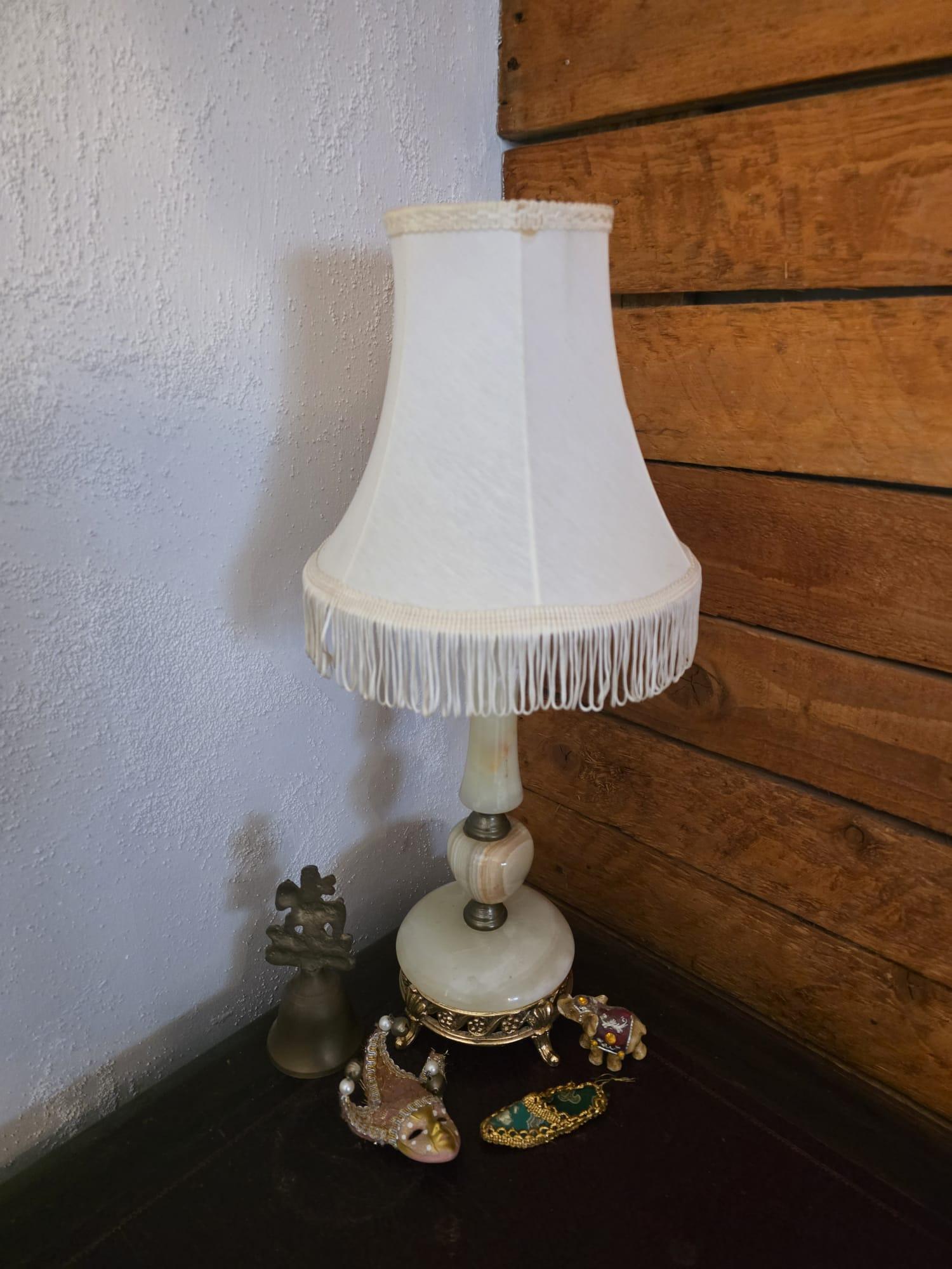 Vintage Table Lamp / Fringe Shade / Alabaster & Brass c.1970 (1 of 8) Vintage Table Lamp / Fringe Shade / Alabaster & Brass c.1970 (1 of 8)