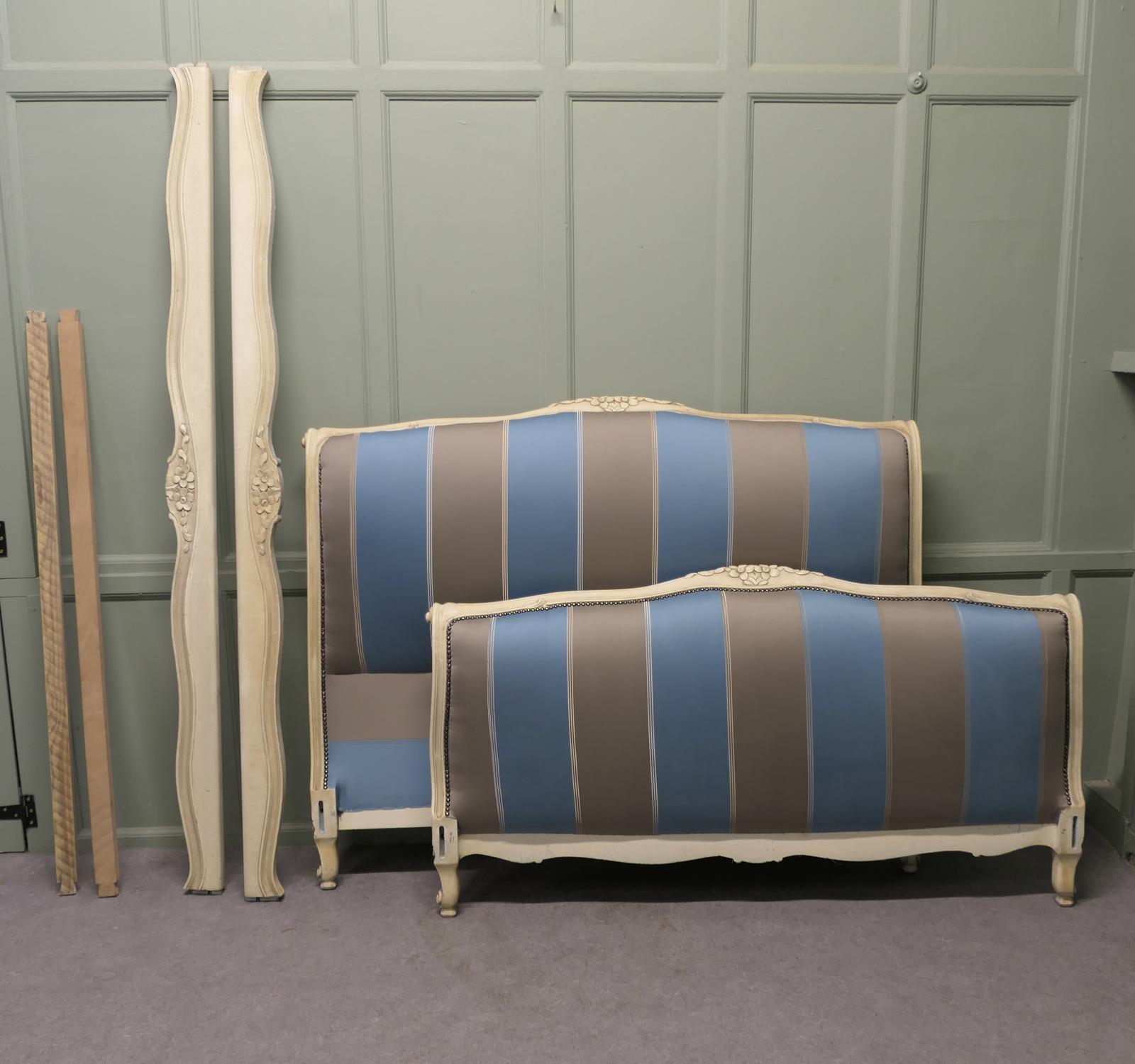 French Silk Upholstered Château Double Bed (1 of 7) French Silk Upholstered Château Double Bed (1 of 7)