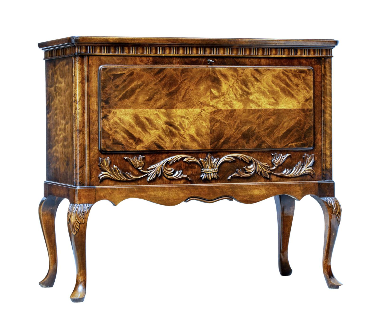 20th Century Burr Birch Cutlery Cabinet by Bodafors (1 of 8) 20th Century Burr Birch Cutlery Cabinet by Bodafors (1 of 8)