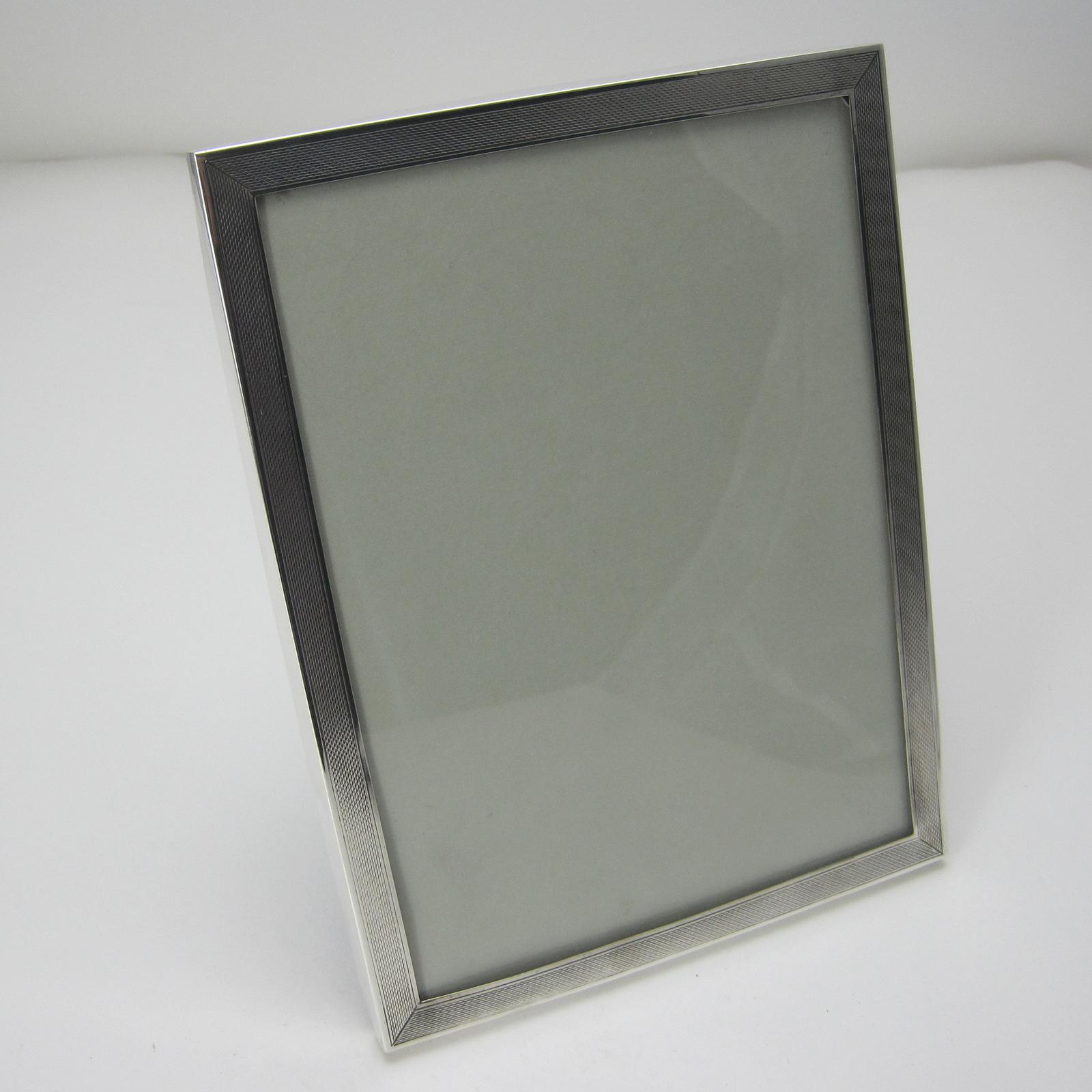 Handsome Engine Turned Rectangular Silver Photo Frame (1 of 7) Handsome Engine Turned Rectangular Silver Photo Frame (1 of 7)