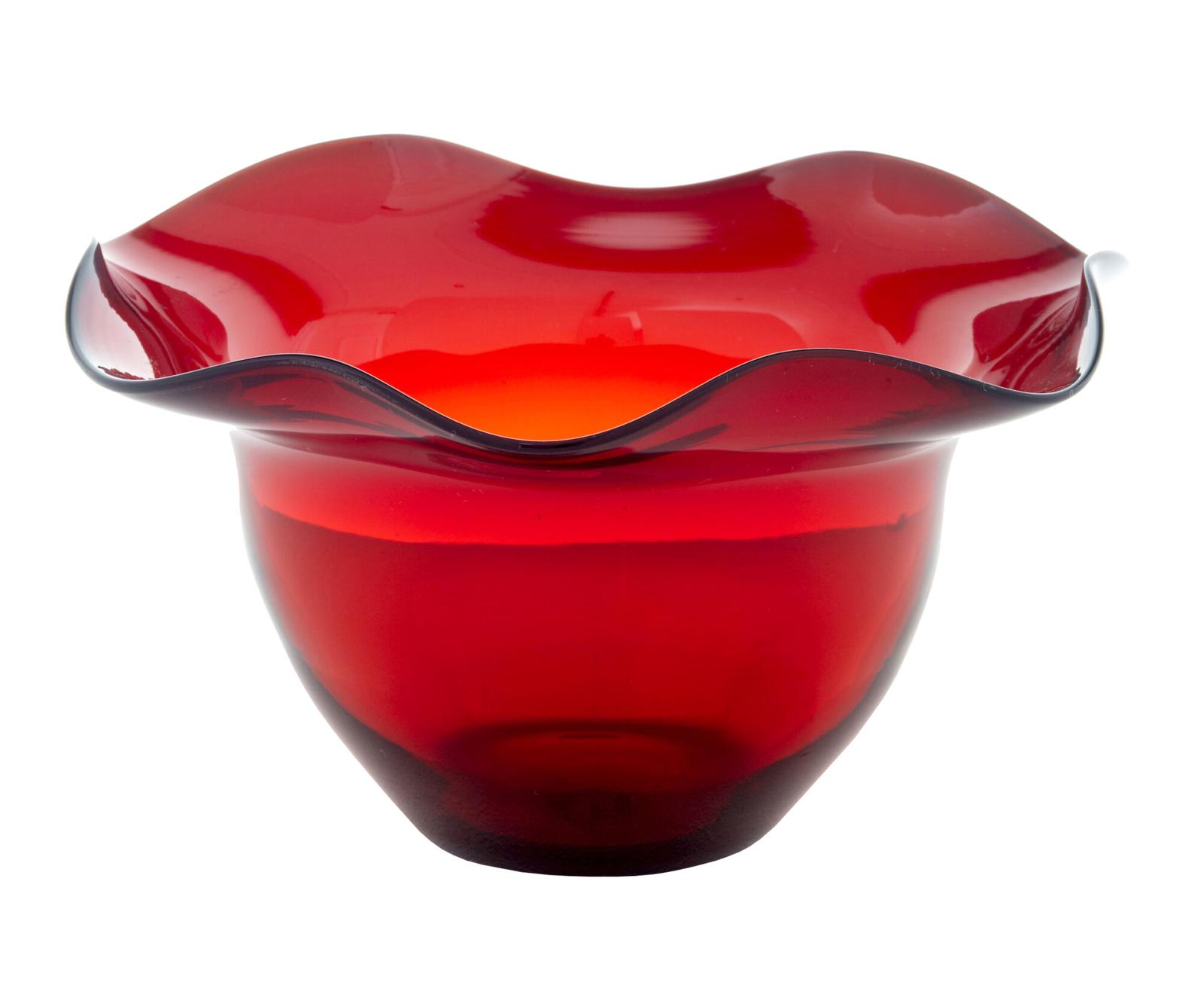 Mid 20th Century Shaped Red Art Glass Vase by Monica Bratt (1 of 4) Mid 20th Century Shaped Red Art Glass Vase by Monica Bratt (1 of 4)