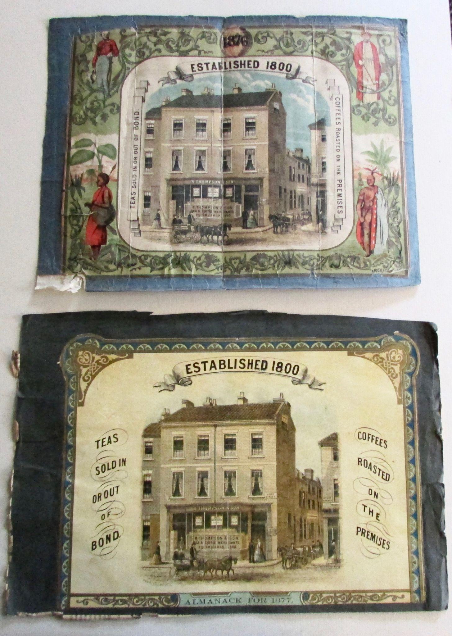 Coffee House Adverts  From 1876 & 1877 for R Thompson, Tea & Coffee Merchants. (1 of 5)