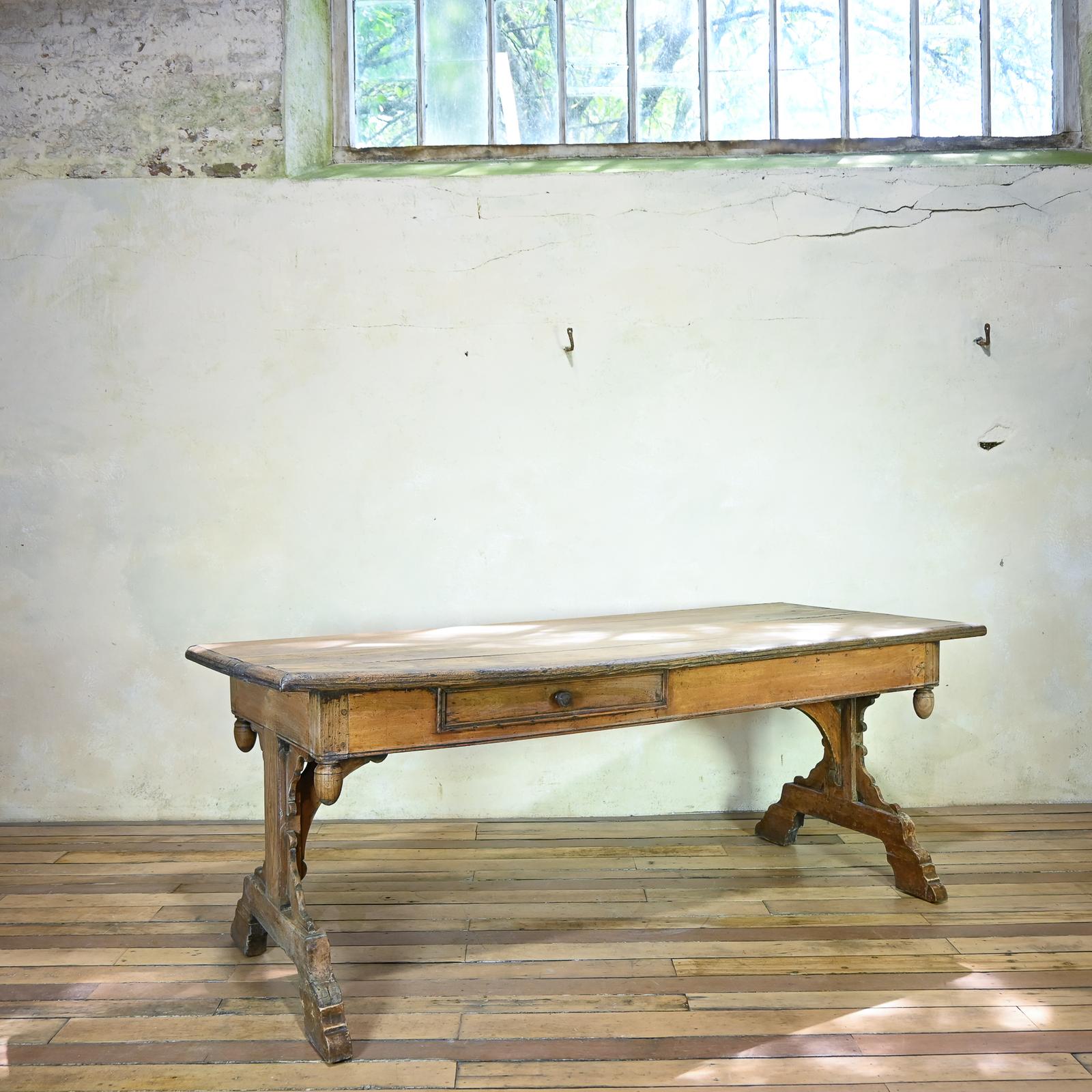 Large 18th Century French Provincial Farmhouse Kitchen Table (1 of 13)