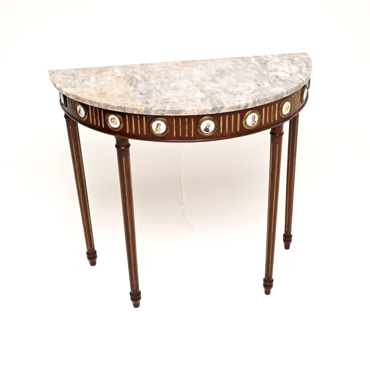Antique French Marble Top Console Table (1 of 10) Antique French Marble Top Console Table (1 of 10)
