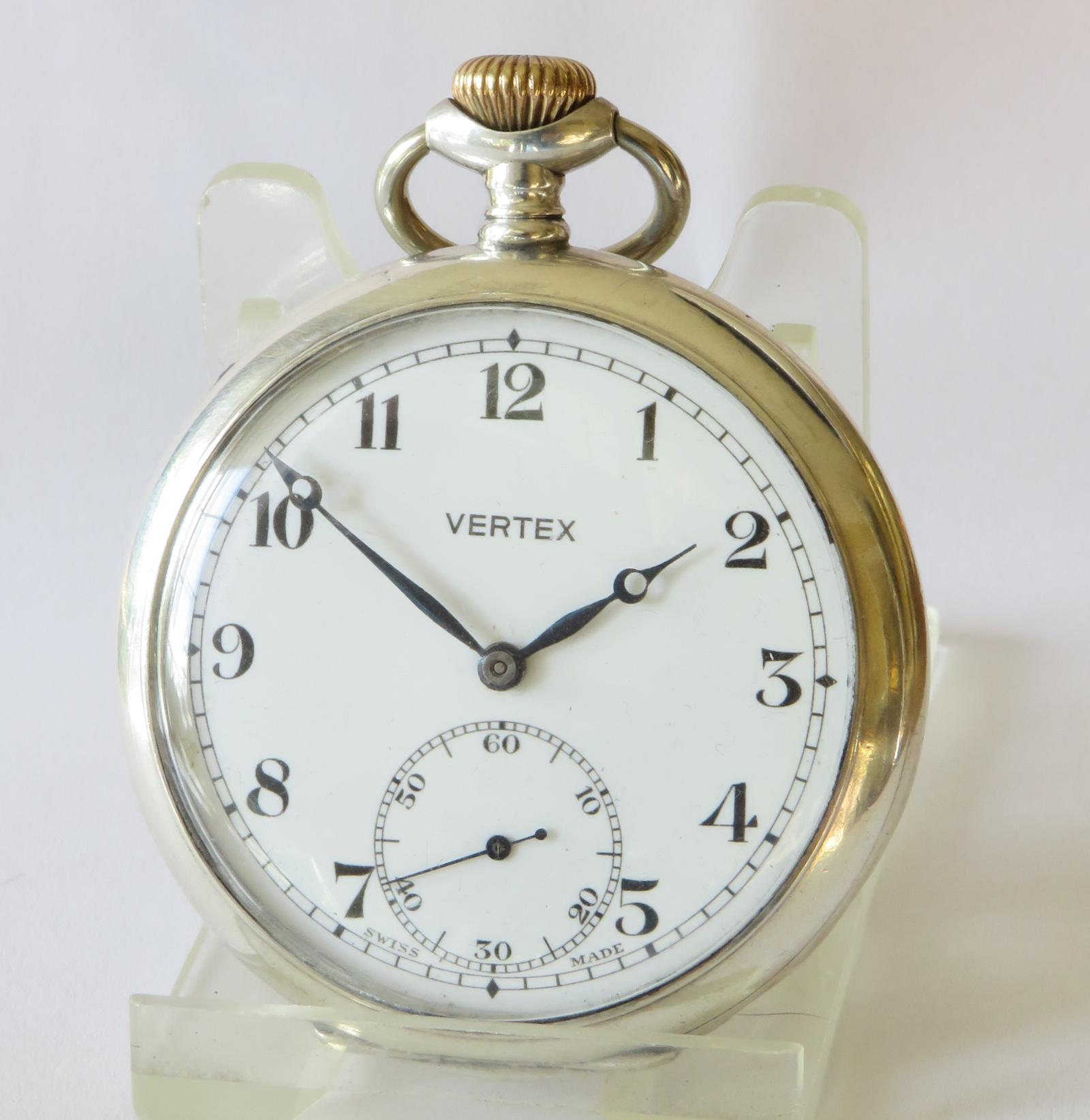 Pocket Watch: Antique Silver Vertex Pocket Watch 1919 (1 of 5)