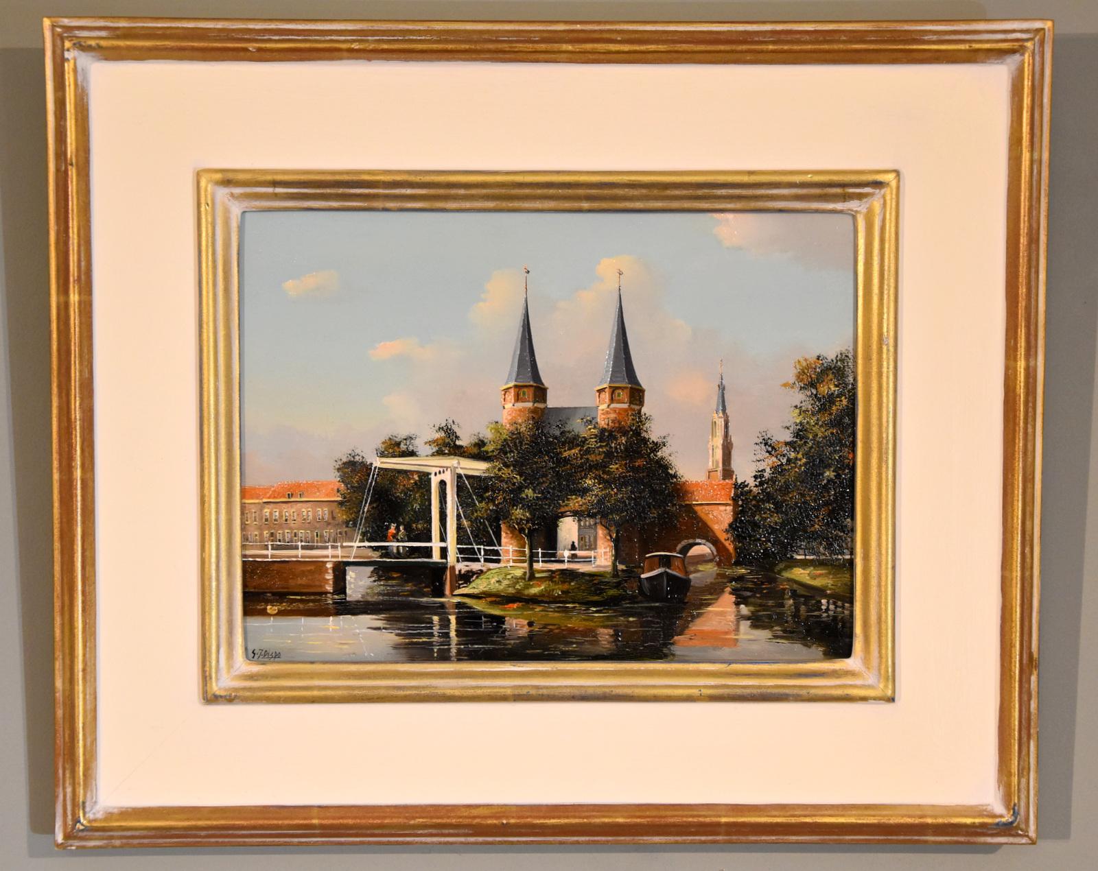 Oil Painting by George Jan Dispo "Old Amsterdam" (1 of 5) Oil Painting by George Jan Dispo "Old Amsterdam" (1 of 5)