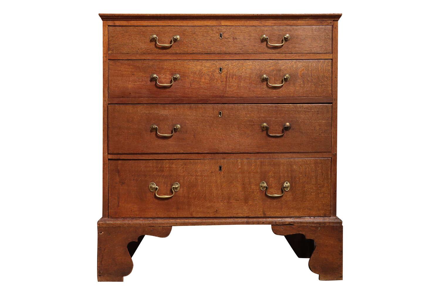 George III Oak Chest of Drawers (1 of 5)