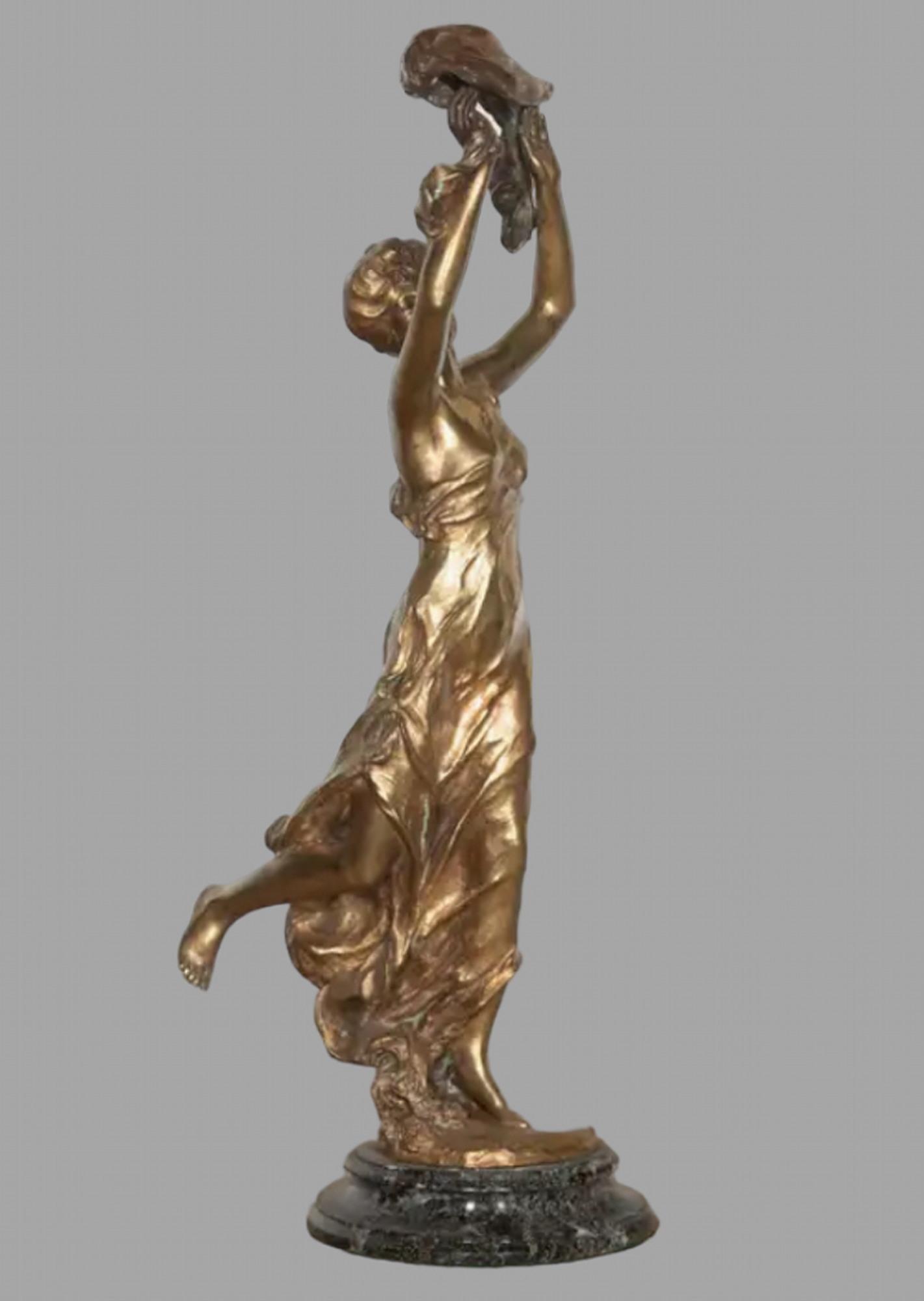 Roberte Du Bois - Gilt Bronze of a Female 19th Century (1 of 6)