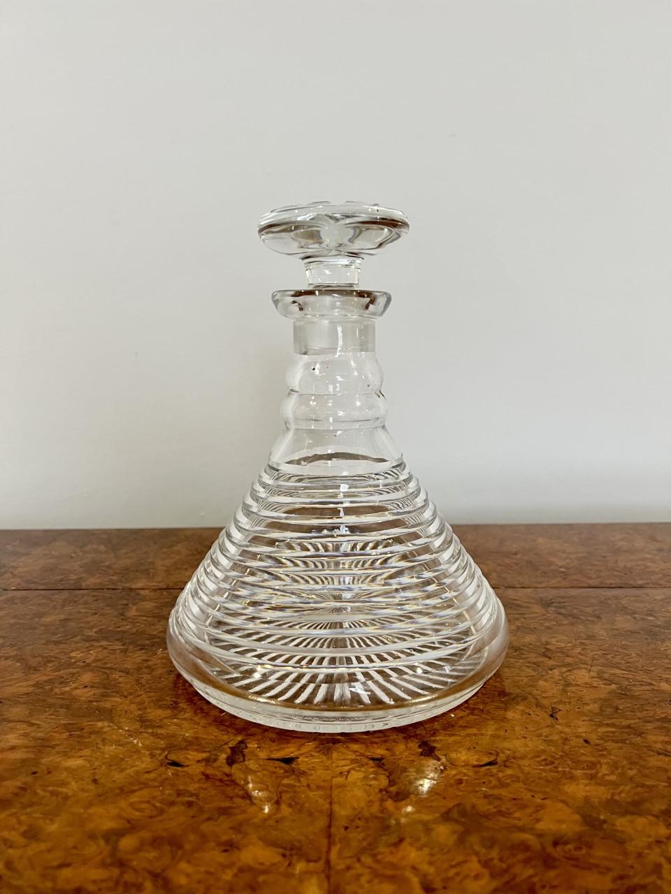 Unusual Quality George III Cut Glass Ships Decanter (1 of 5) Unusual Quality George III Cut Glass Ships Decanter (1 of 5)