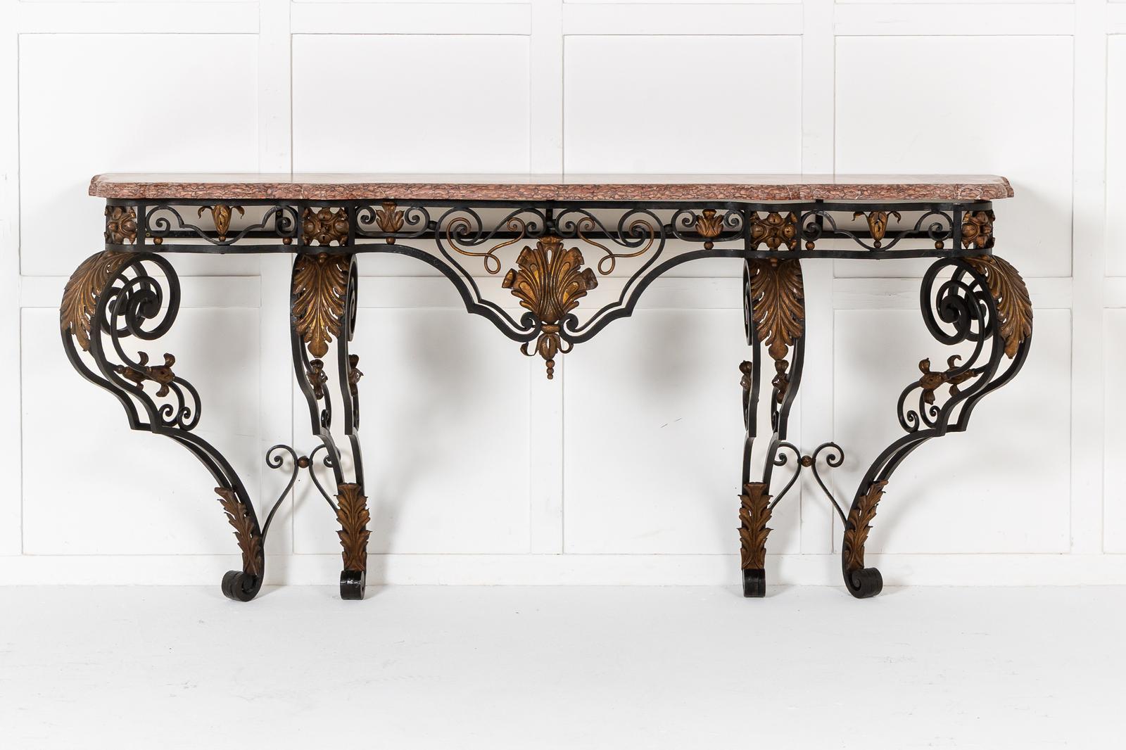 Large 19th Century French Wrought Iron Console (1 of 1)